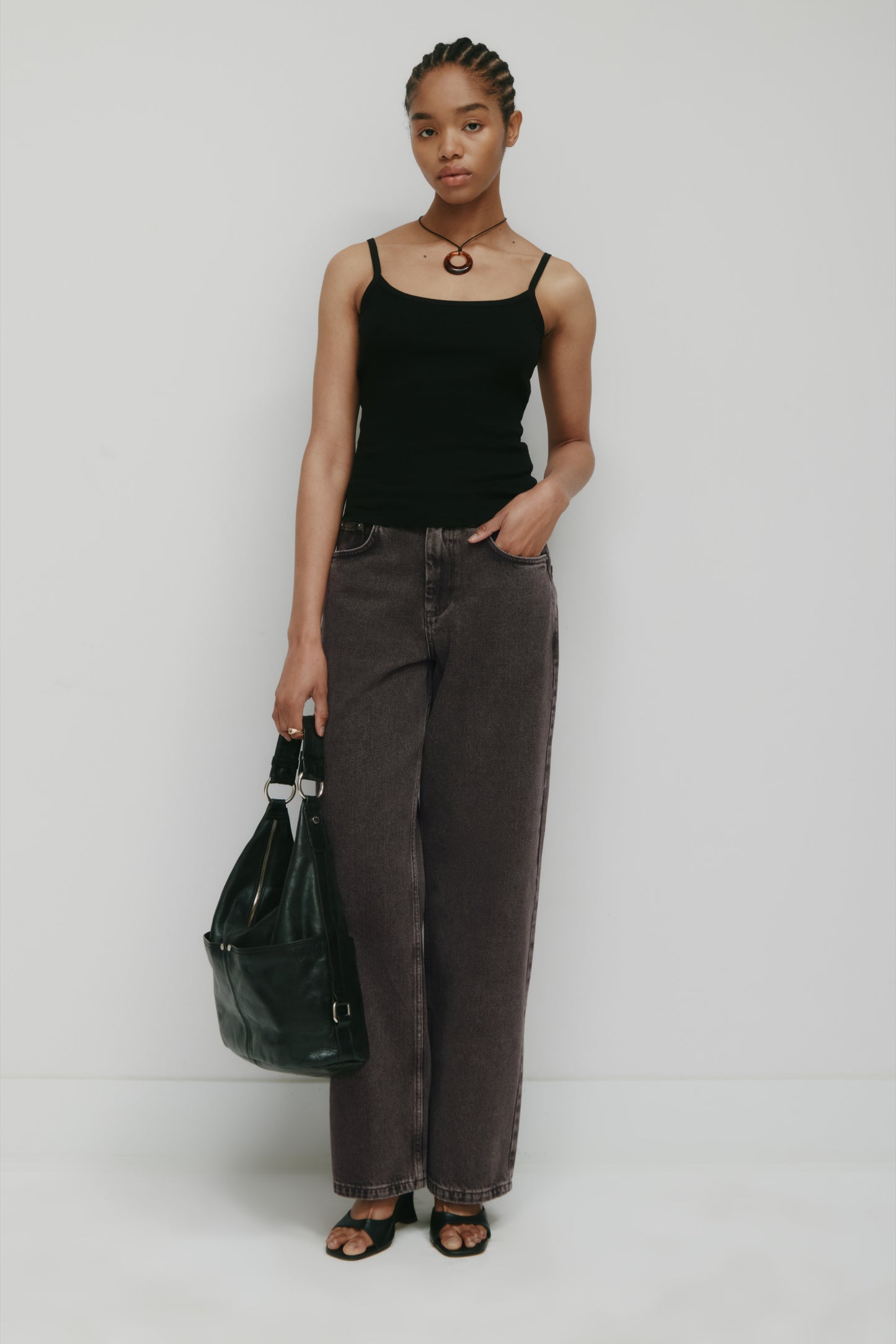 Women's Micro Rib Cami in Black