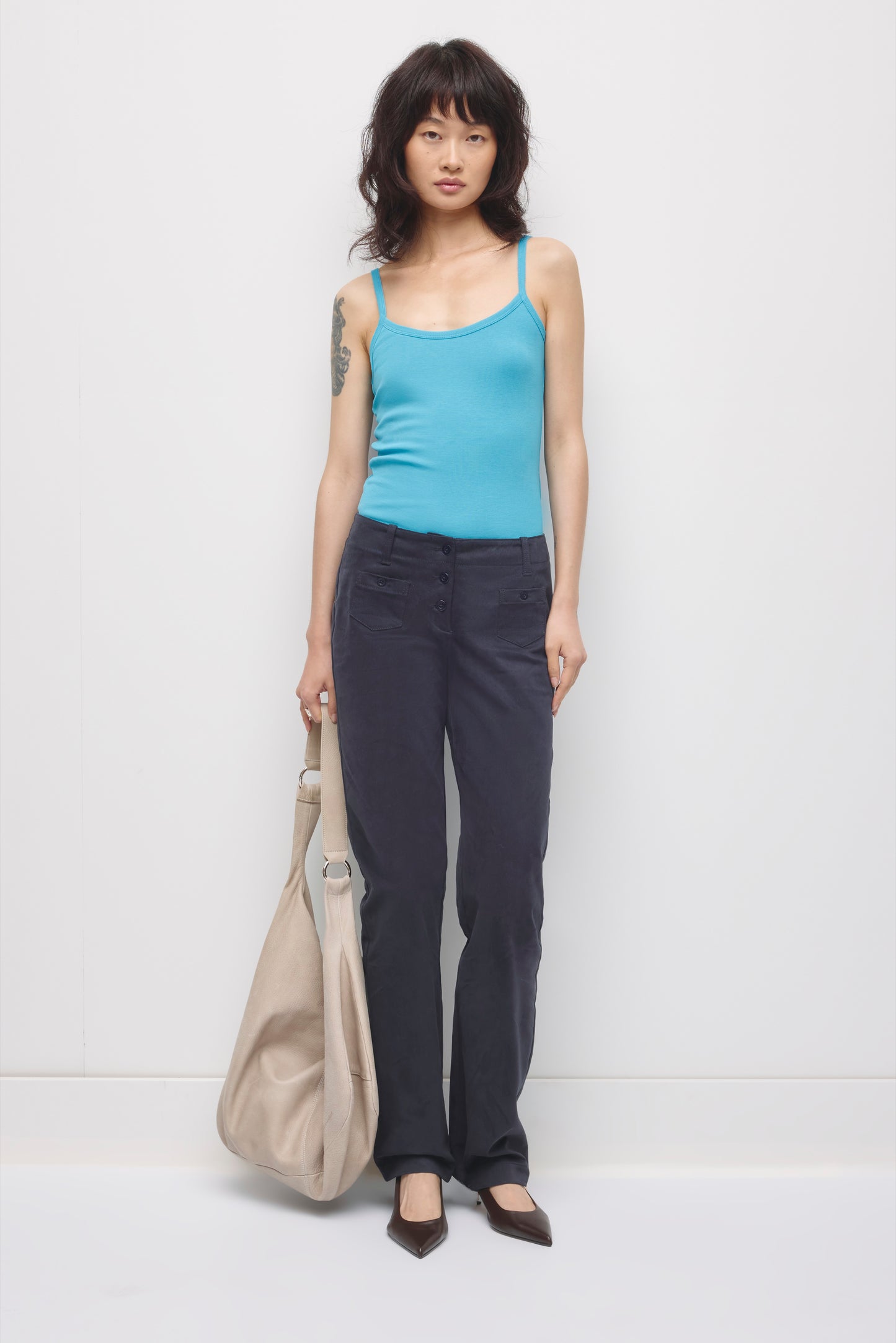 Women's Micro Rib Cami in Cerulean