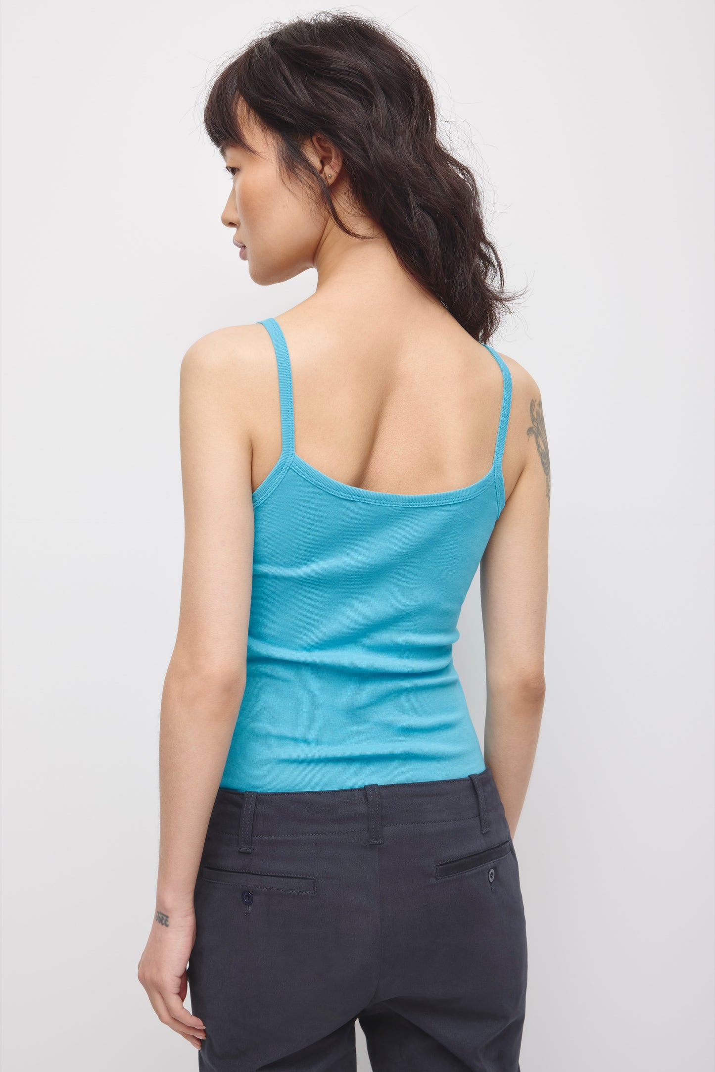 Women's Micro Rib Cami in Cerulean