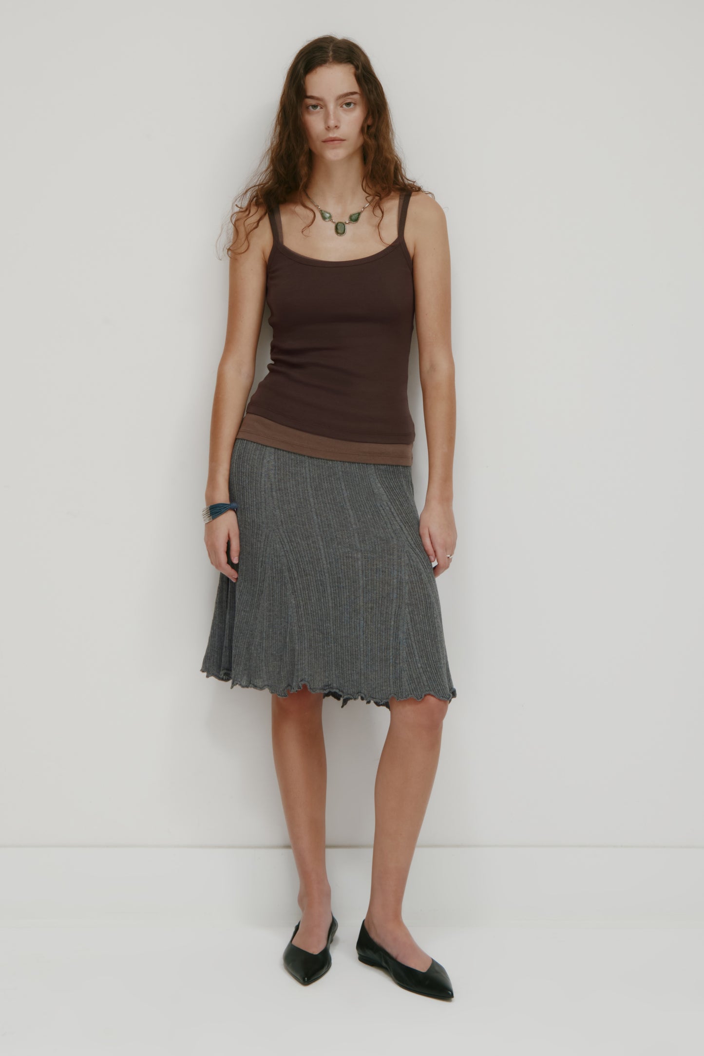 Women's Micro Rib Cami in Espresso