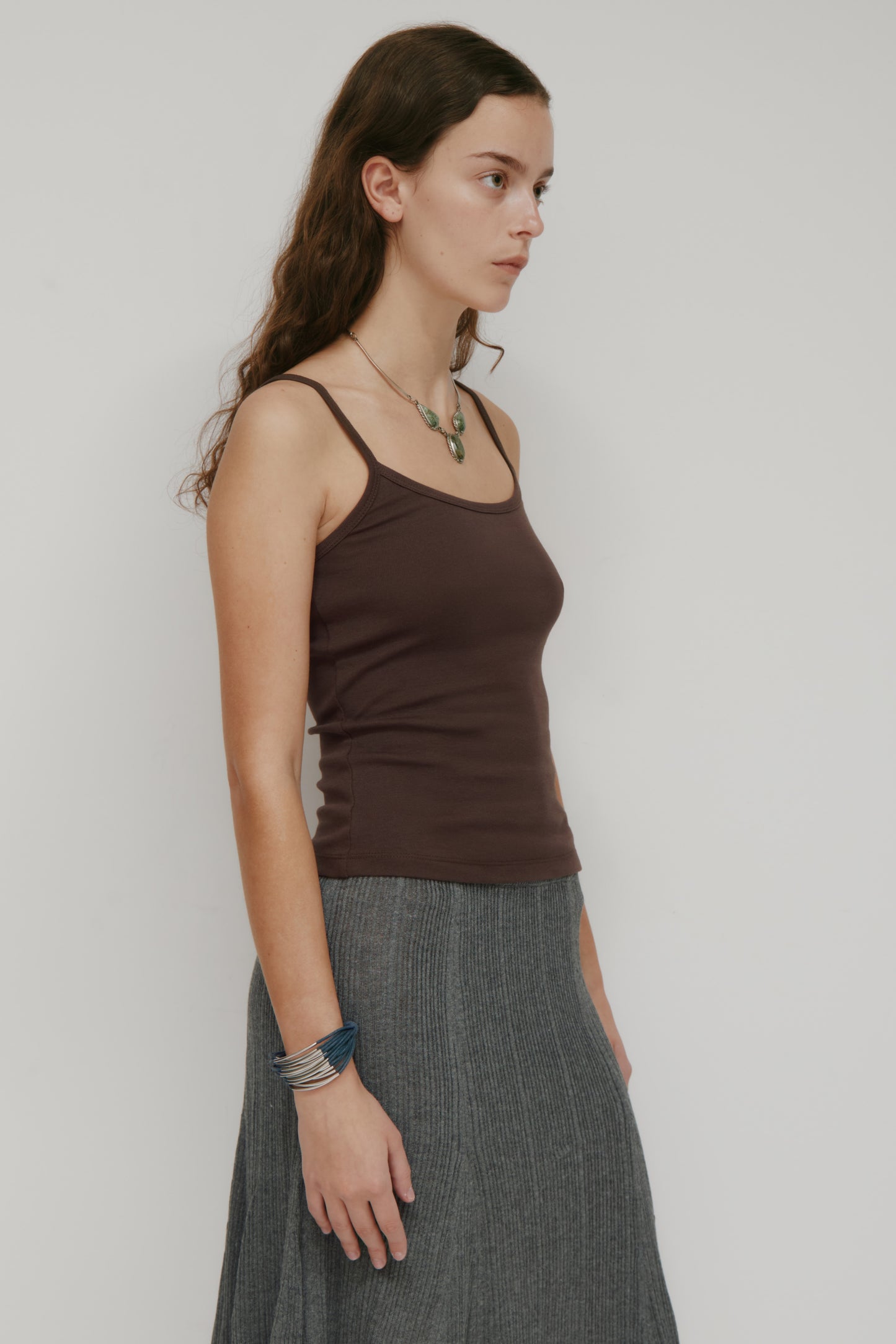 Women's Micro Rib Cami in Espresso