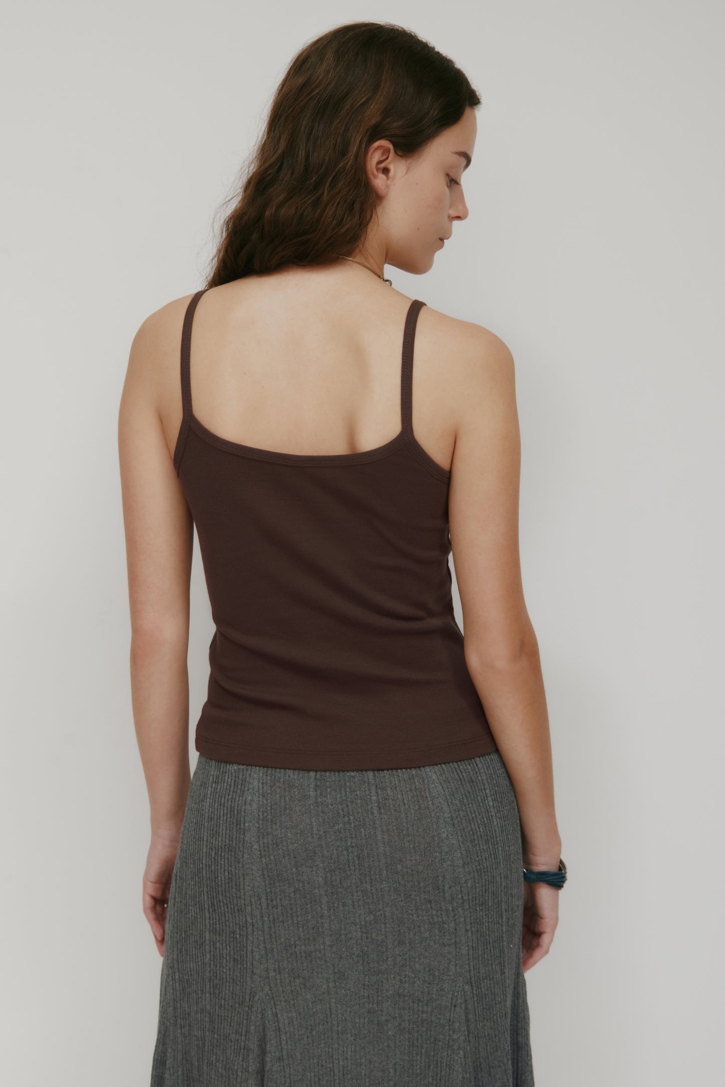 Women's Micro Rib Cami in Espresso