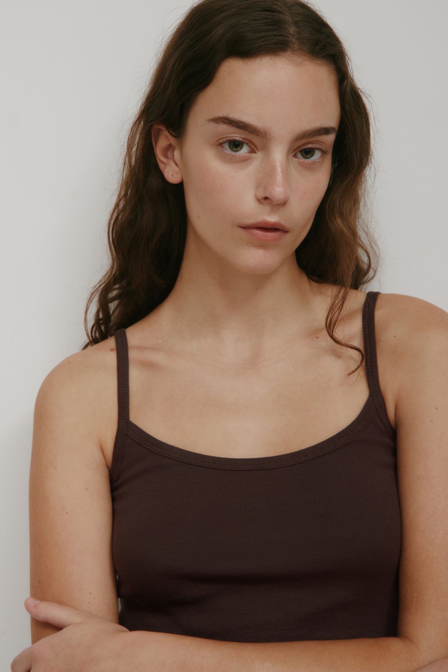 Women's Micro Rib Cami in Espresso