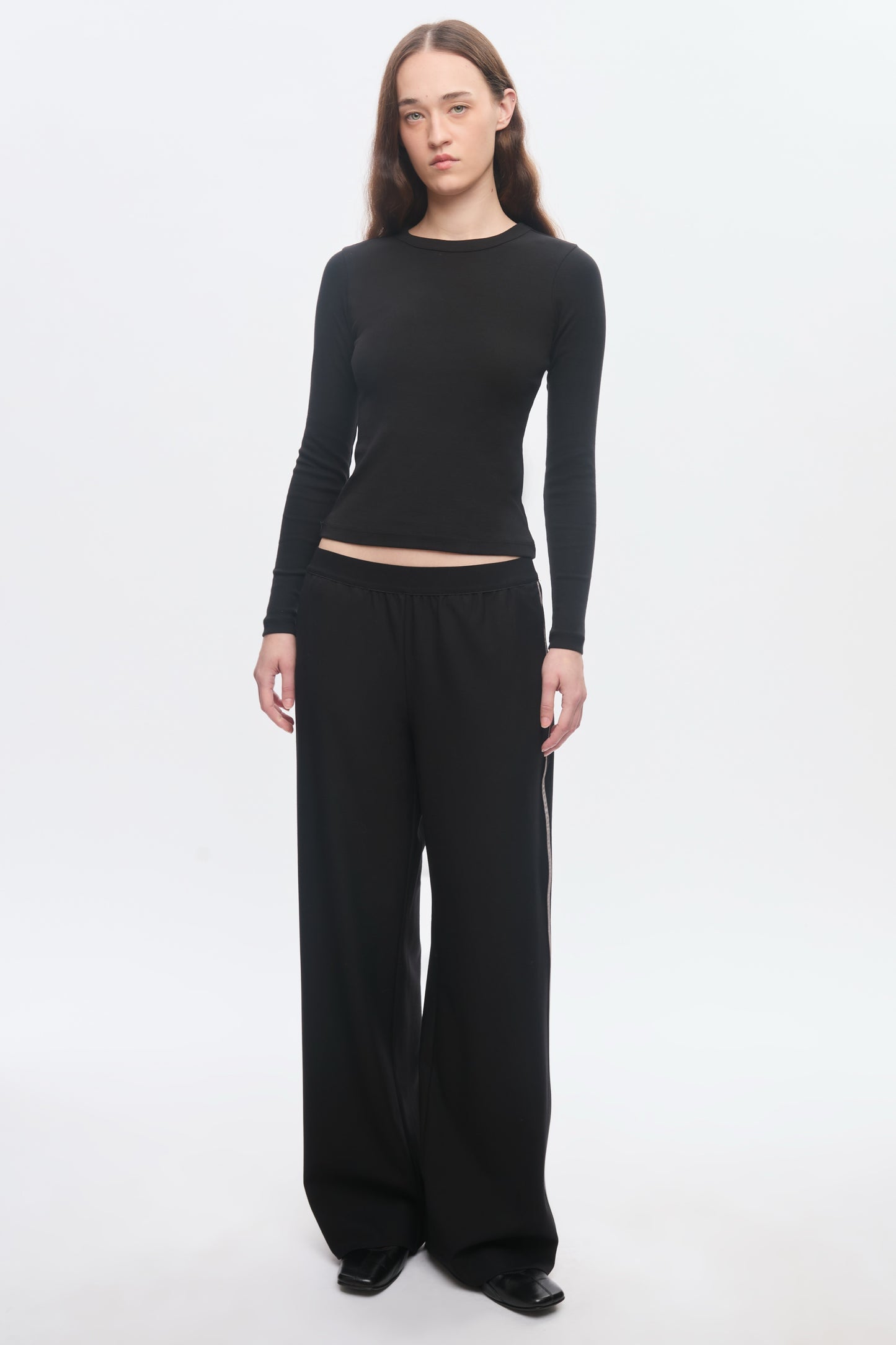 Women's Micro Rib Longsleeve in Black