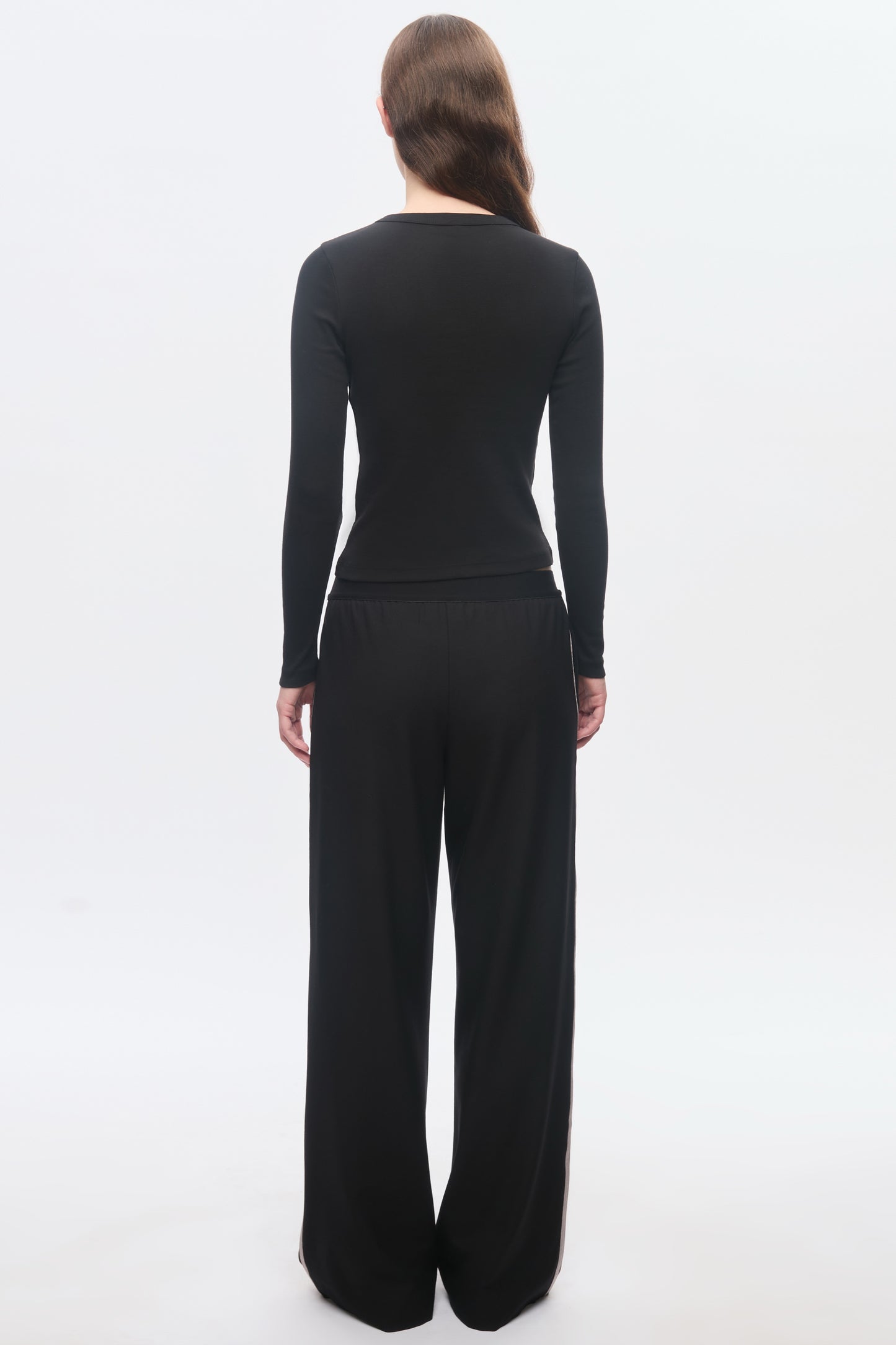 Women's Micro Rib Longsleeve in Black