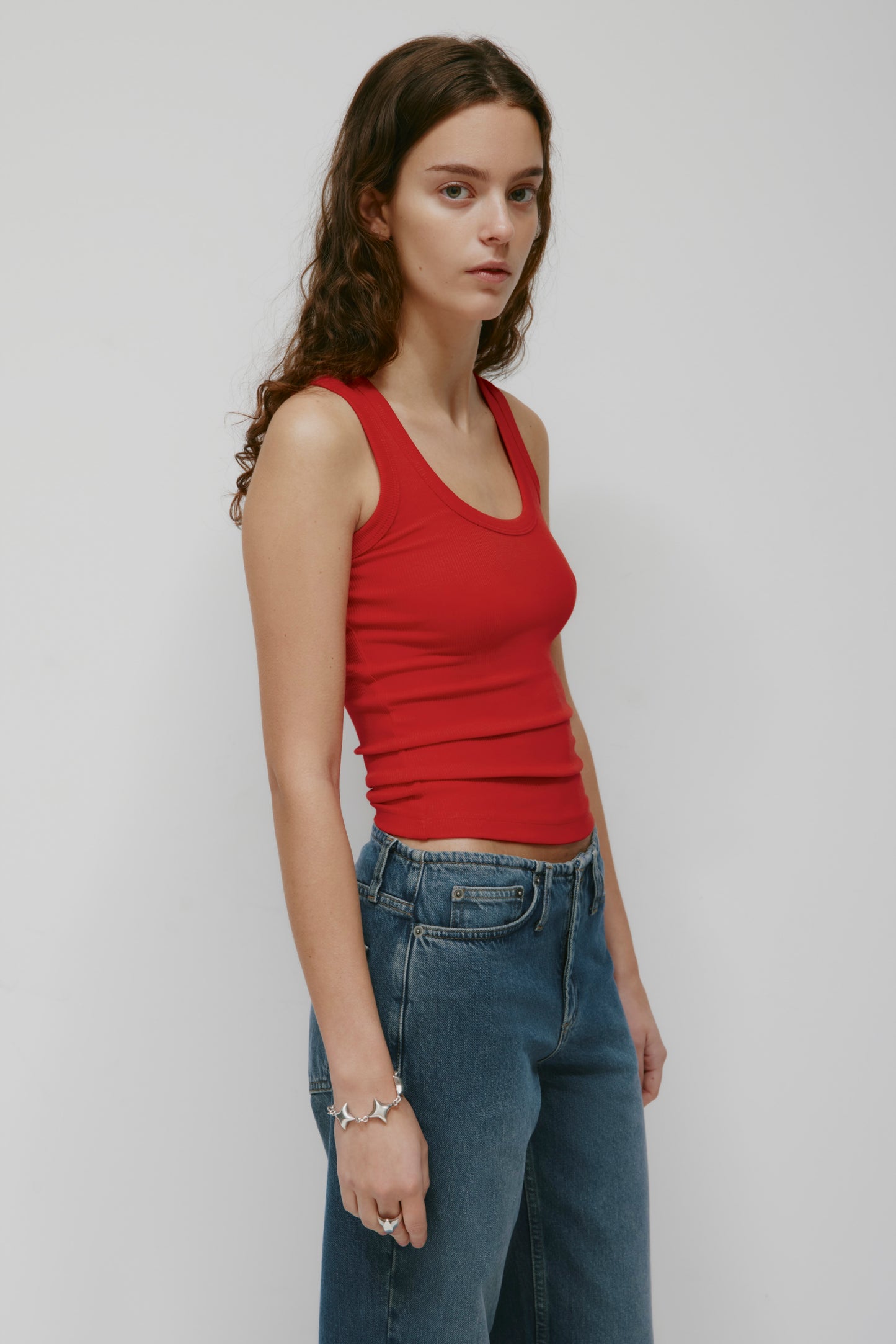 Women's Scoop Tank in Salsa
