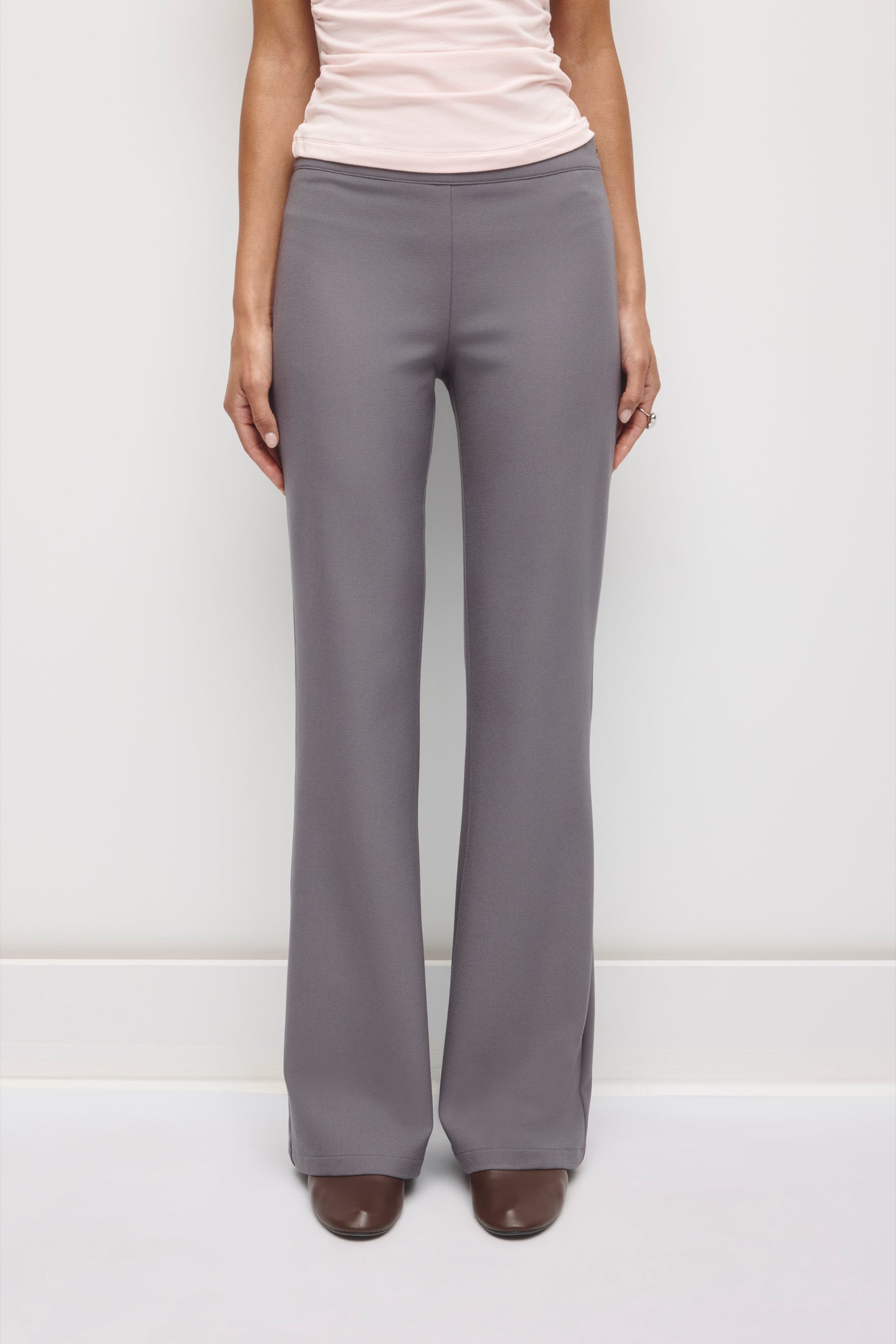 Women's Mira Flat Front Pant in Thunderstorm