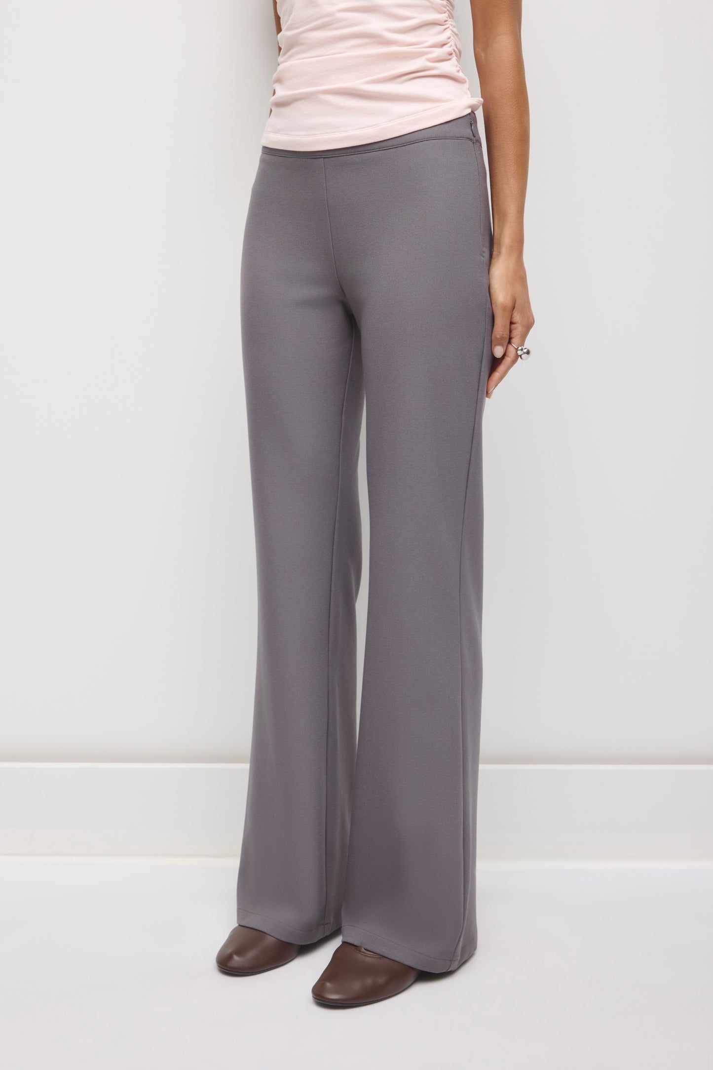 Women's Mira Flat Front Pant in Thunderstorm