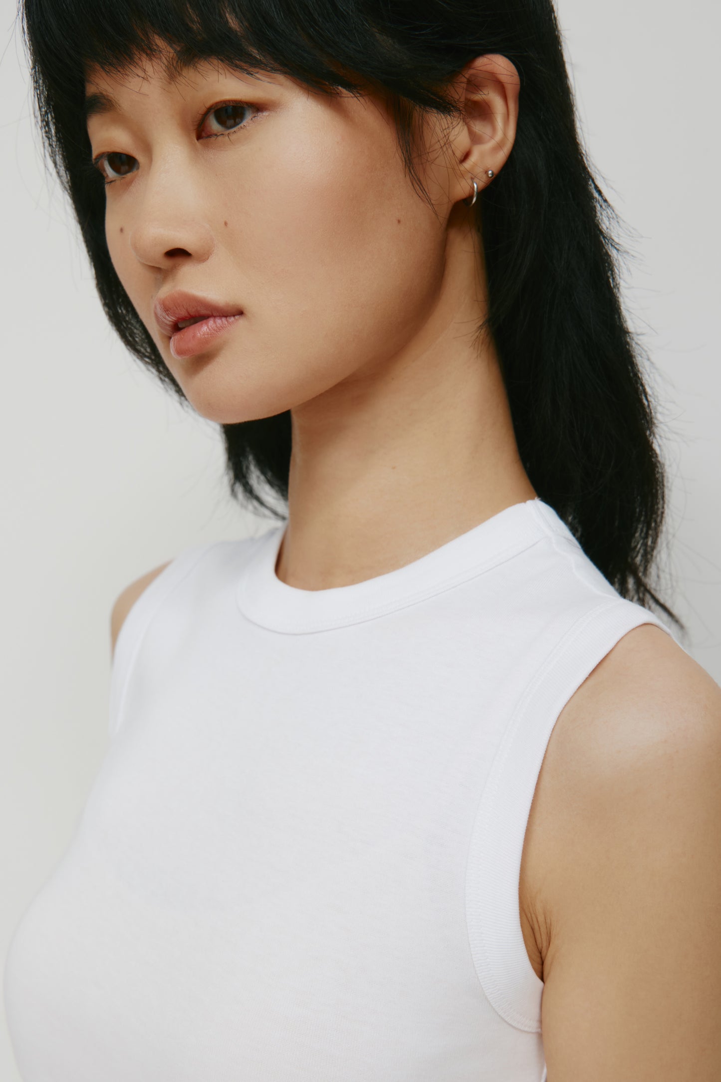 Women's Muscle Tank in White