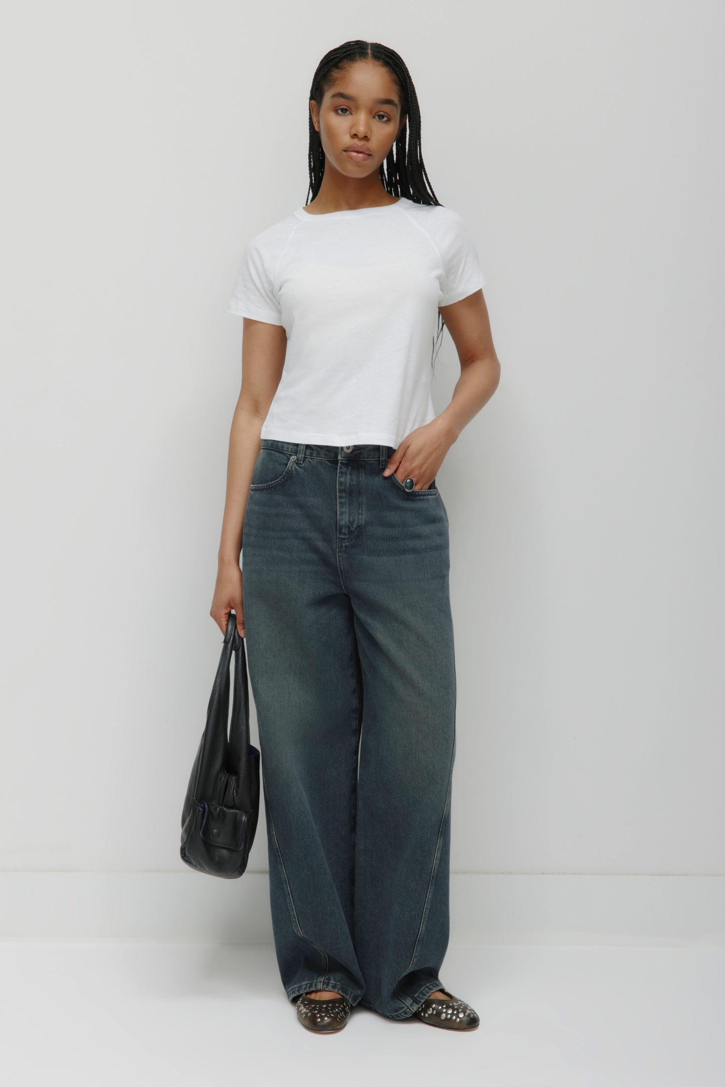 Women's Nassim Varsity Tee in White