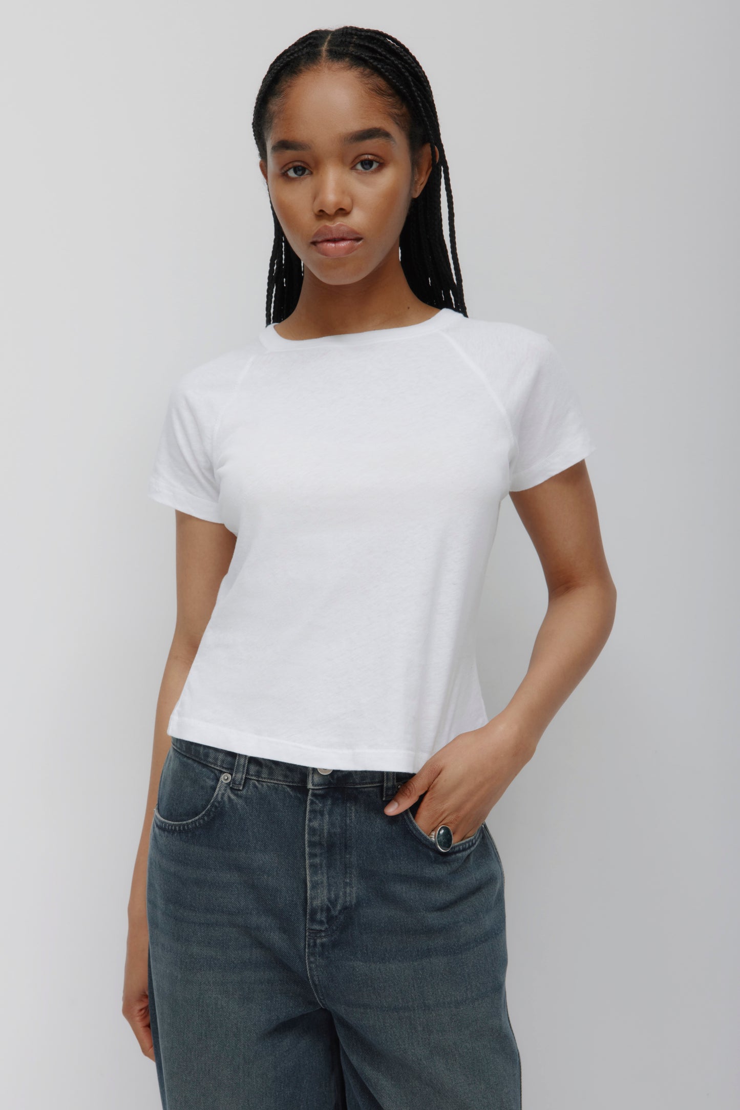 Women's Nassim Varsity Tee in White