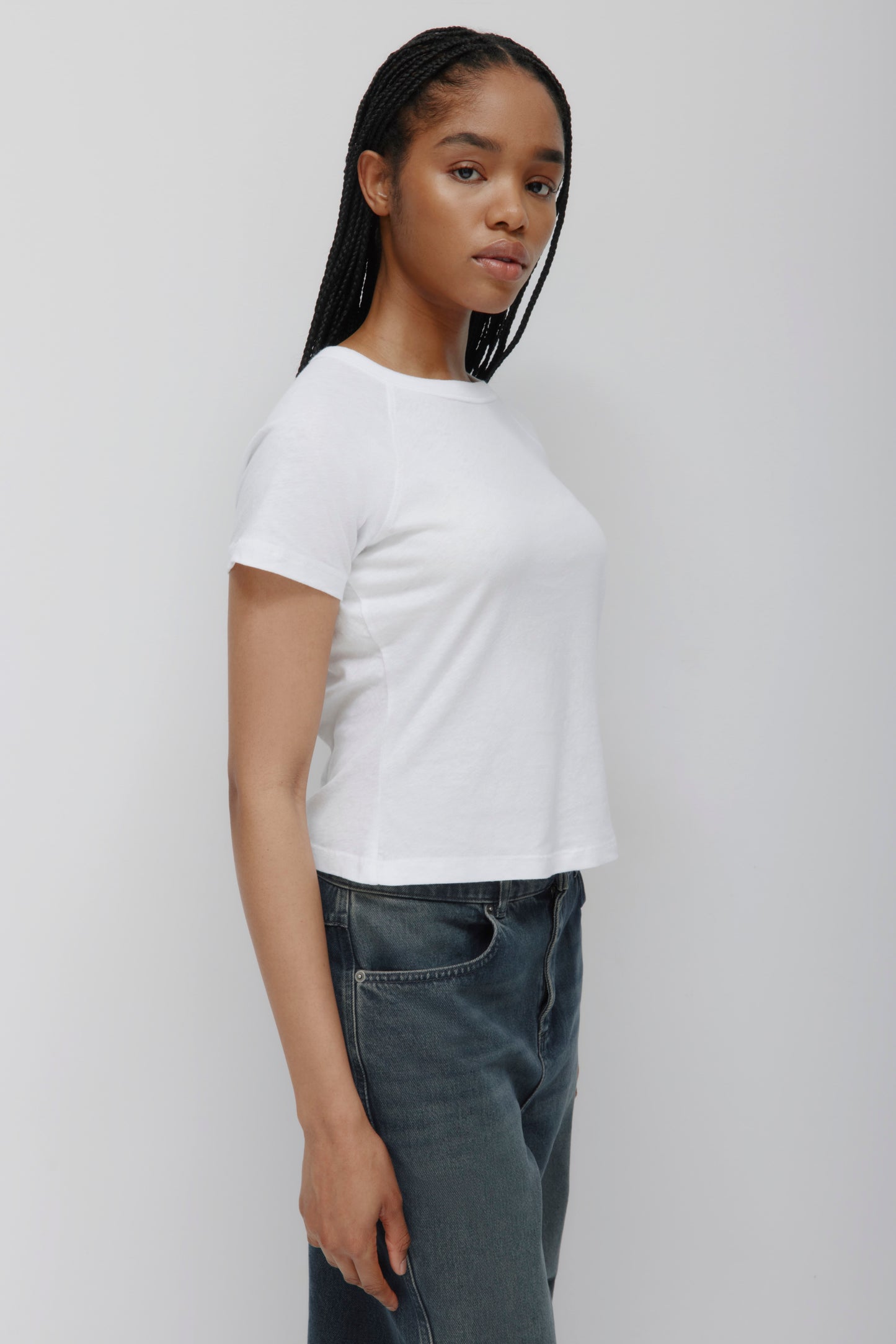 Women's Nassim Varsity Tee in White