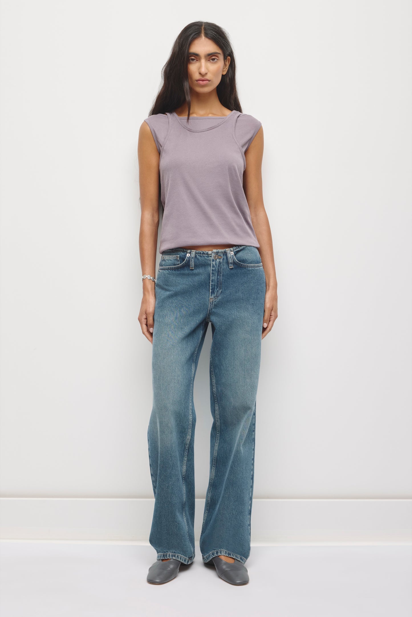 Women's Nawa Convertible Tank in Lavender Ash