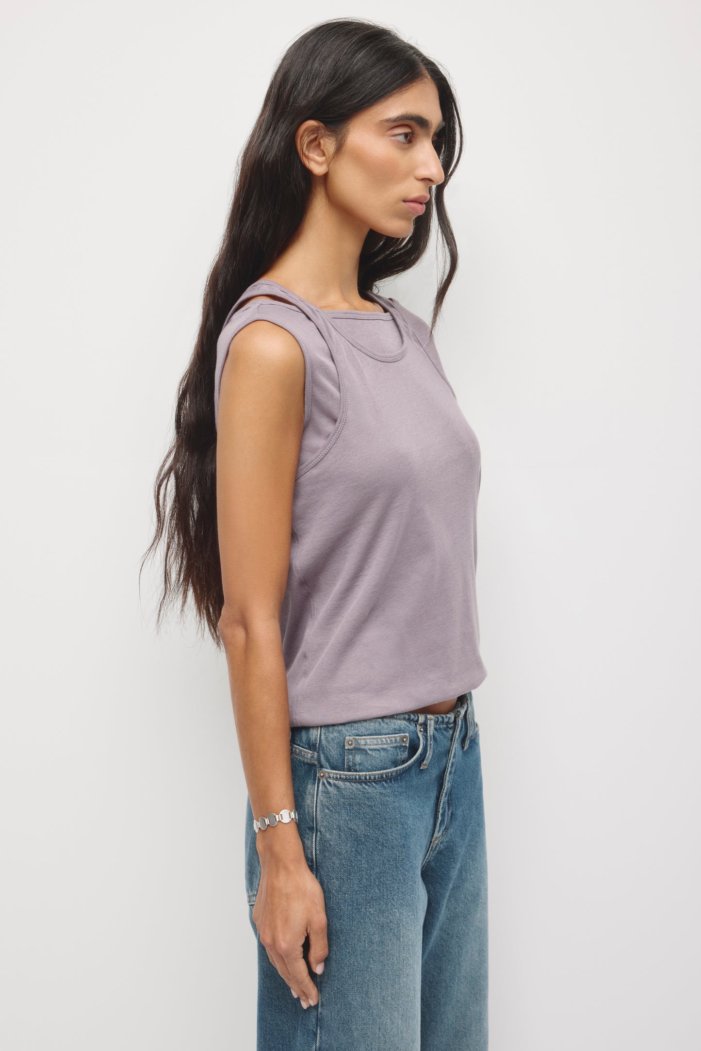 Women's Nawa Convertible Tank in Lavender Ash