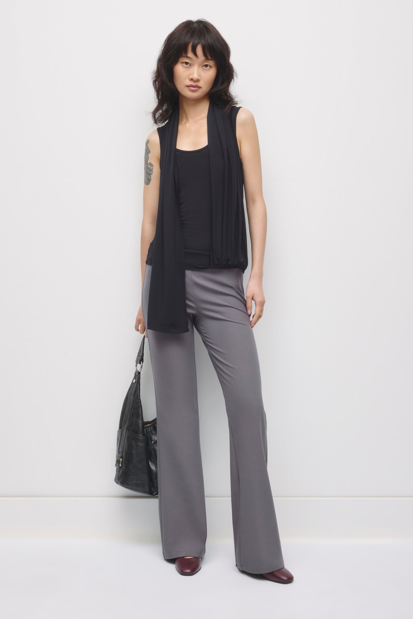 Women's Nayla Scarf Tank in Black