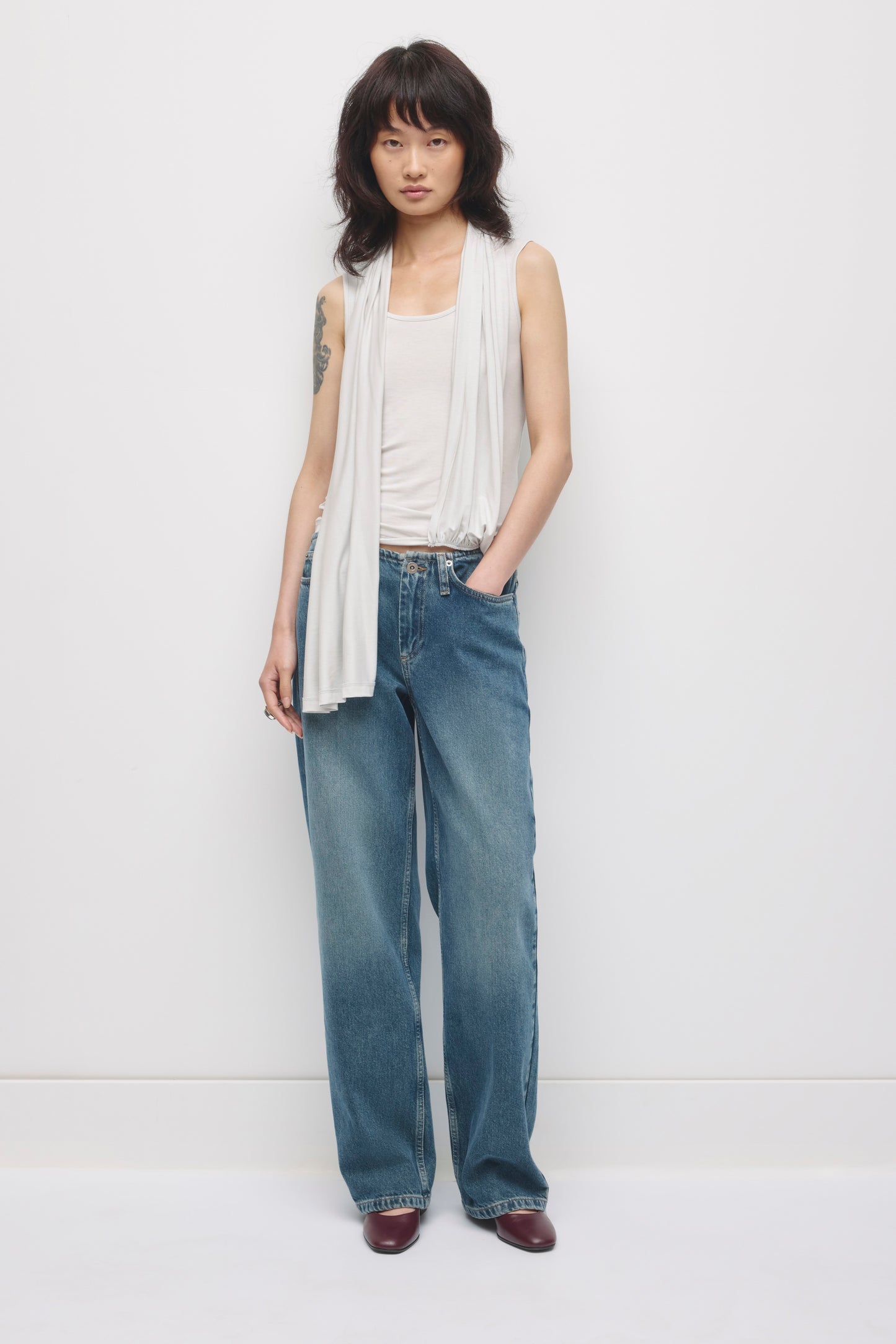 Women's Nayla Scarf Tank in Haze