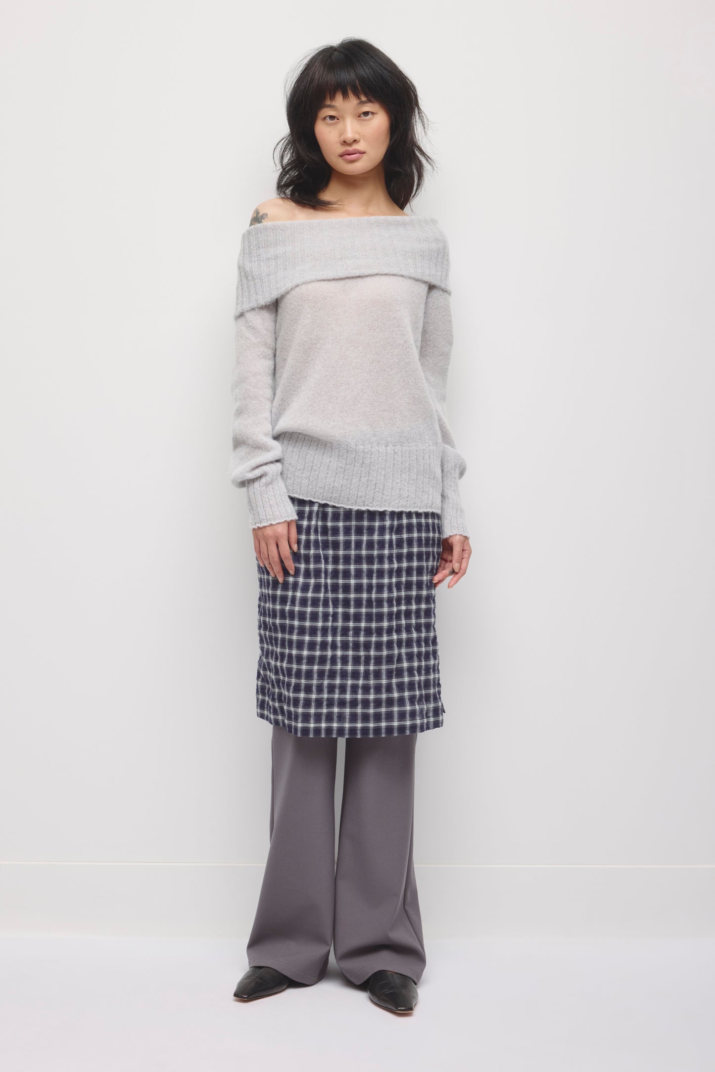 Women's Noor Convertible Cowl Sweater in Haze
