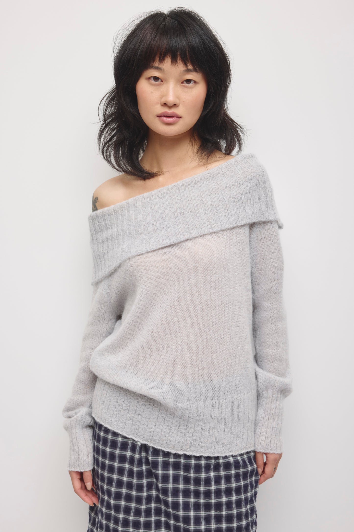 Women's Noor Convertible Cowl Sweater in Haze