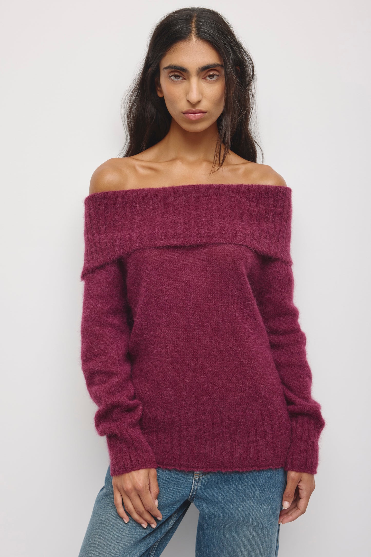 Women's Noor Convertible Cowl Sweater in Tawny Port
