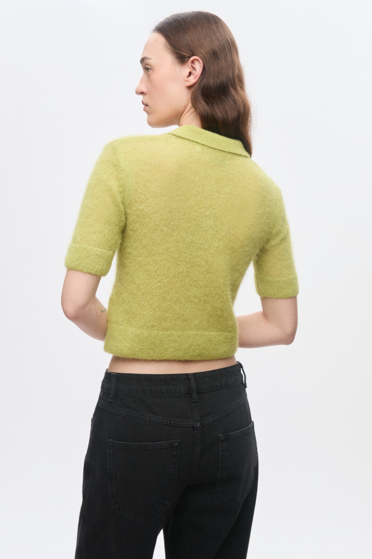 Women's Noor Fuzzy Polo in Hazel