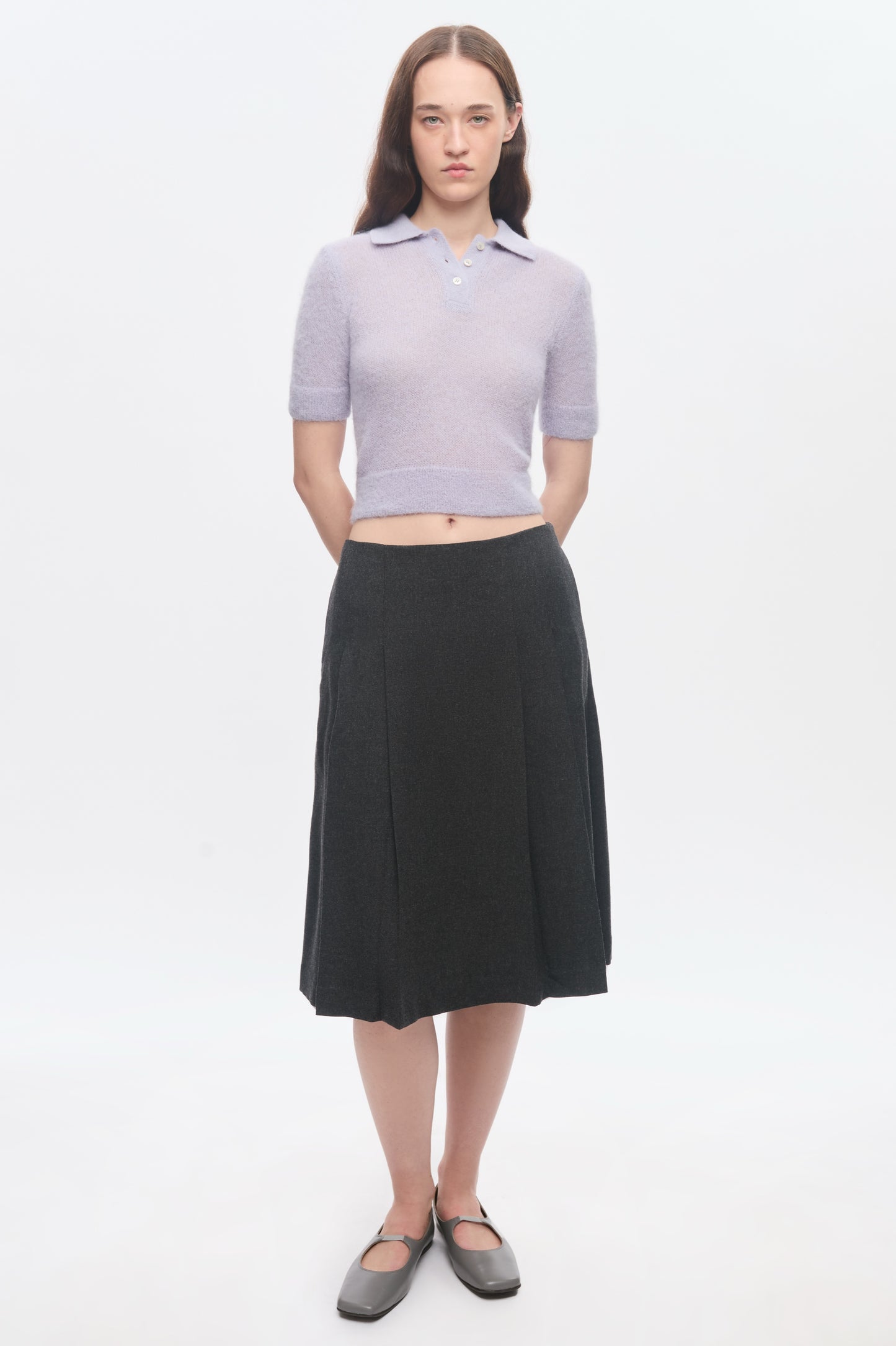 Women's Noor Fuzzy Polo in Mauve