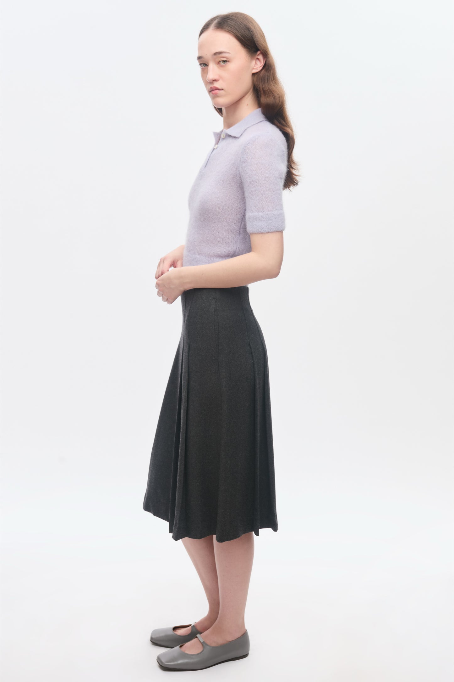Women's Noor Fuzzy Polo in Mauve