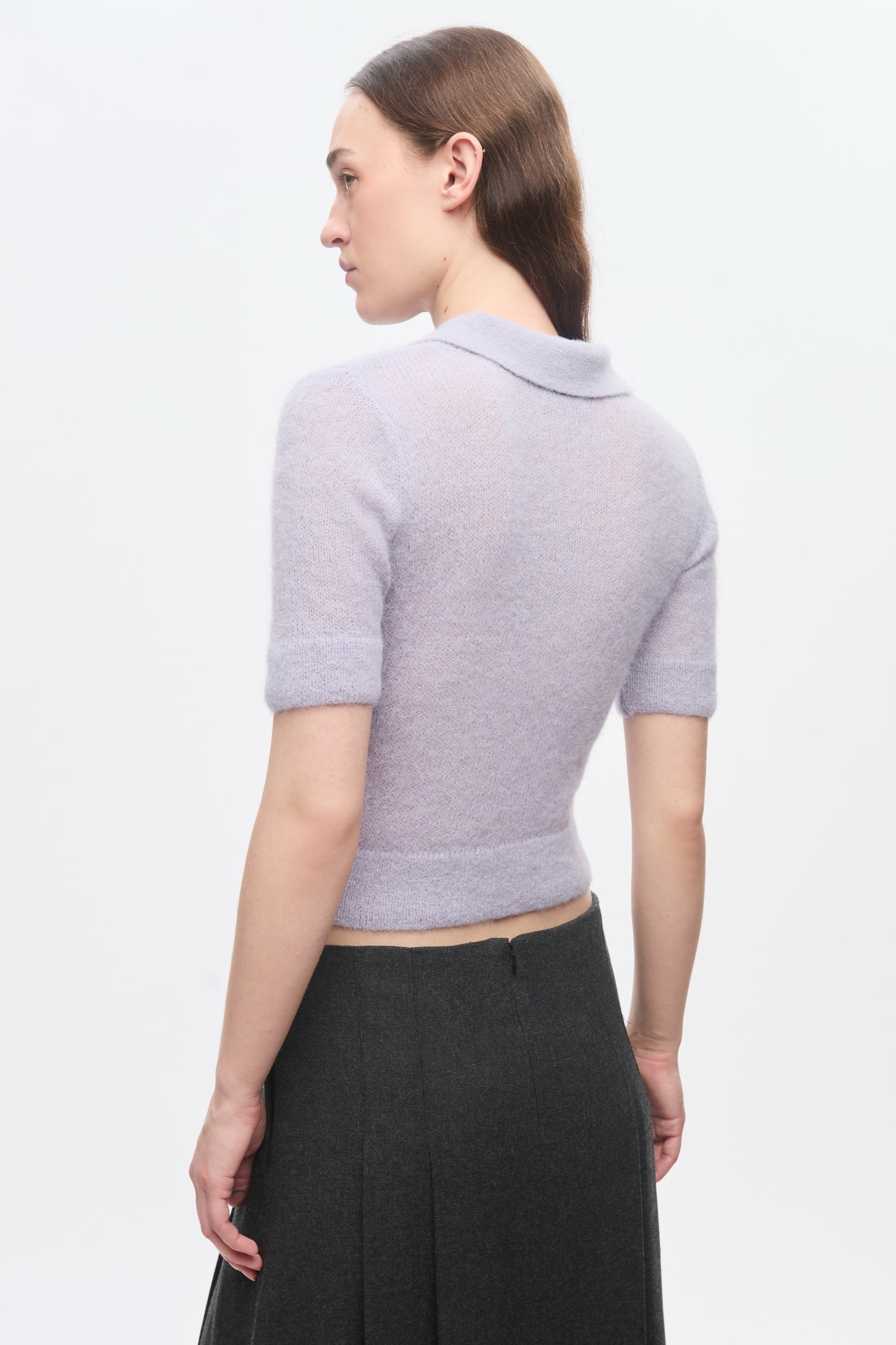 Women's Noor Fuzzy Polo in Mauve
