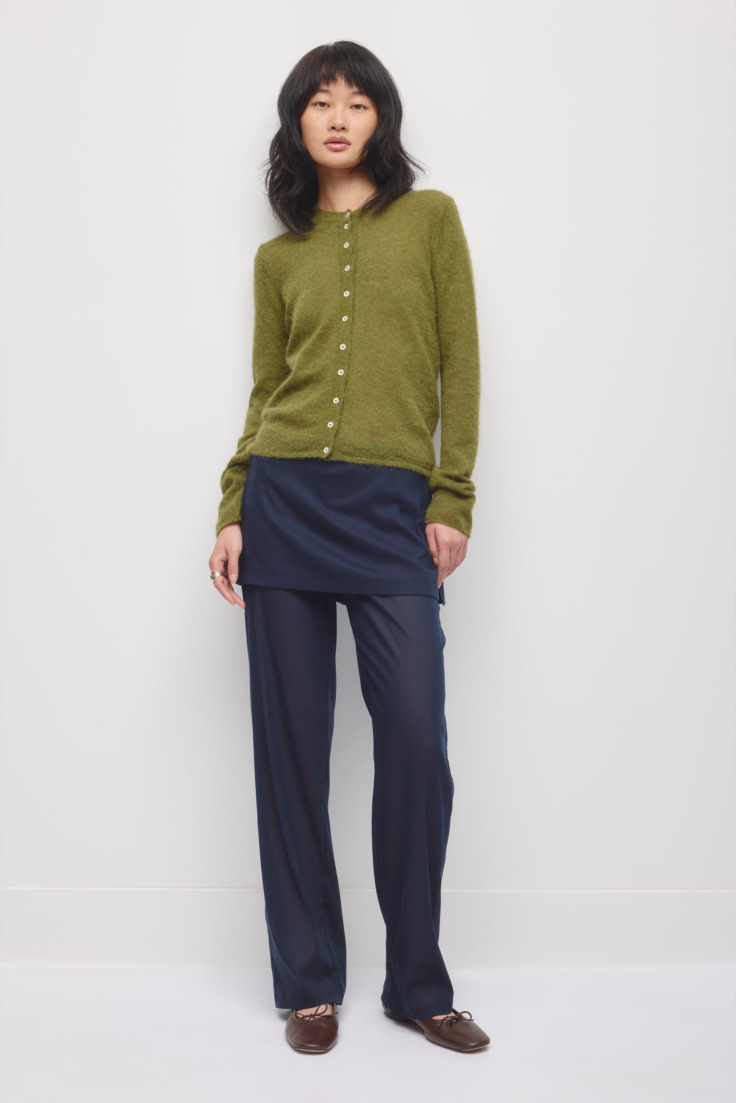 Women's Noor Sheer Cardigan in Cardamom