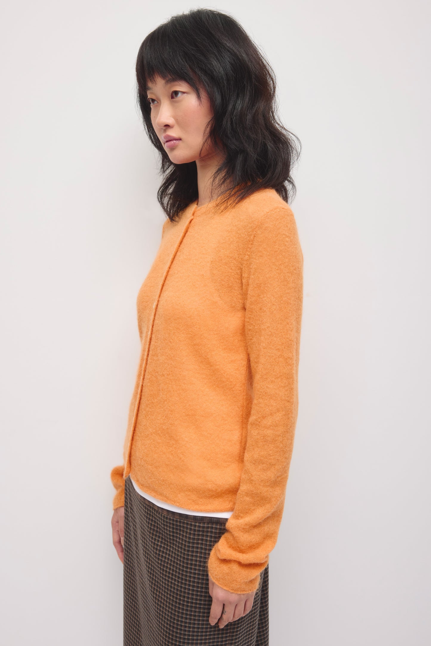 Women's Noor Sheer Cardigan in Persimmon