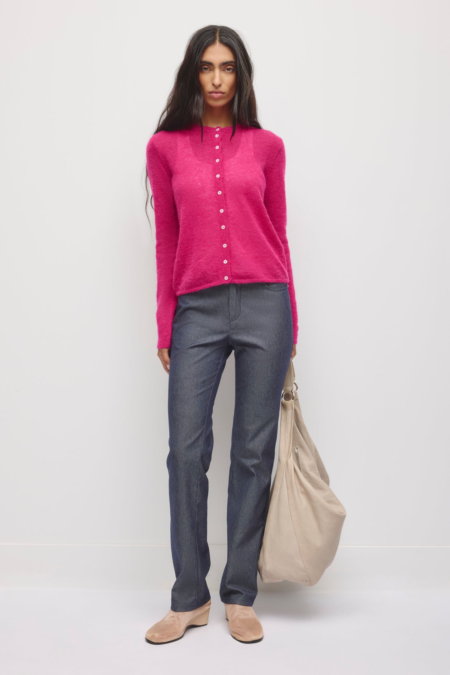 Women's Noor Sheer Cardigan in Sangria