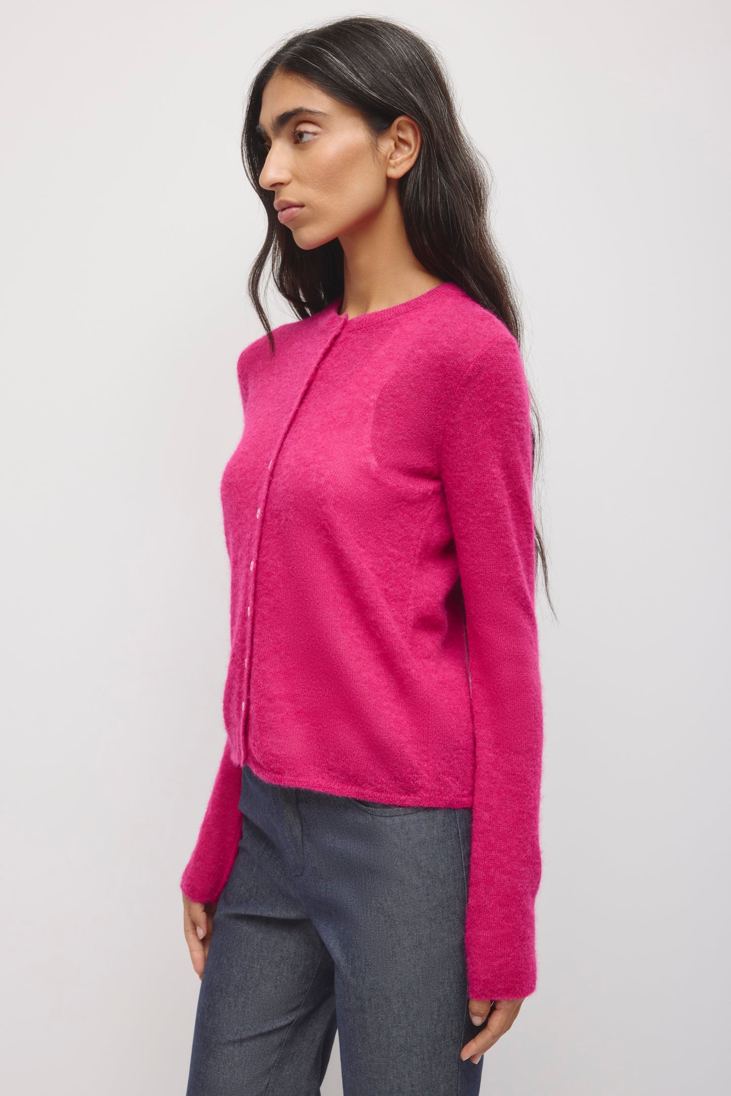 Women's Noor Sheer Cardigan in Sangria