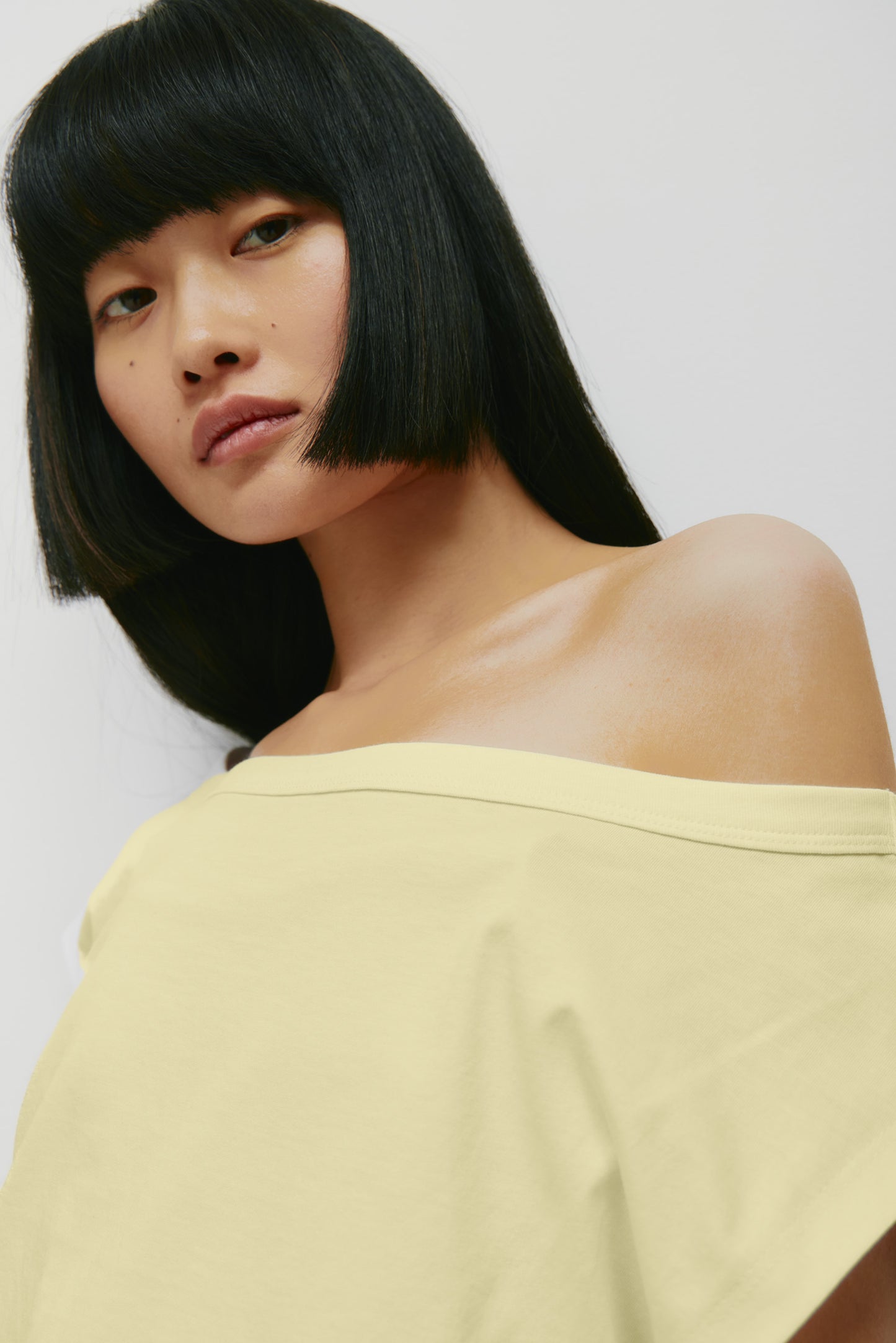 Women's Off Shoulder Tee in Sorbet