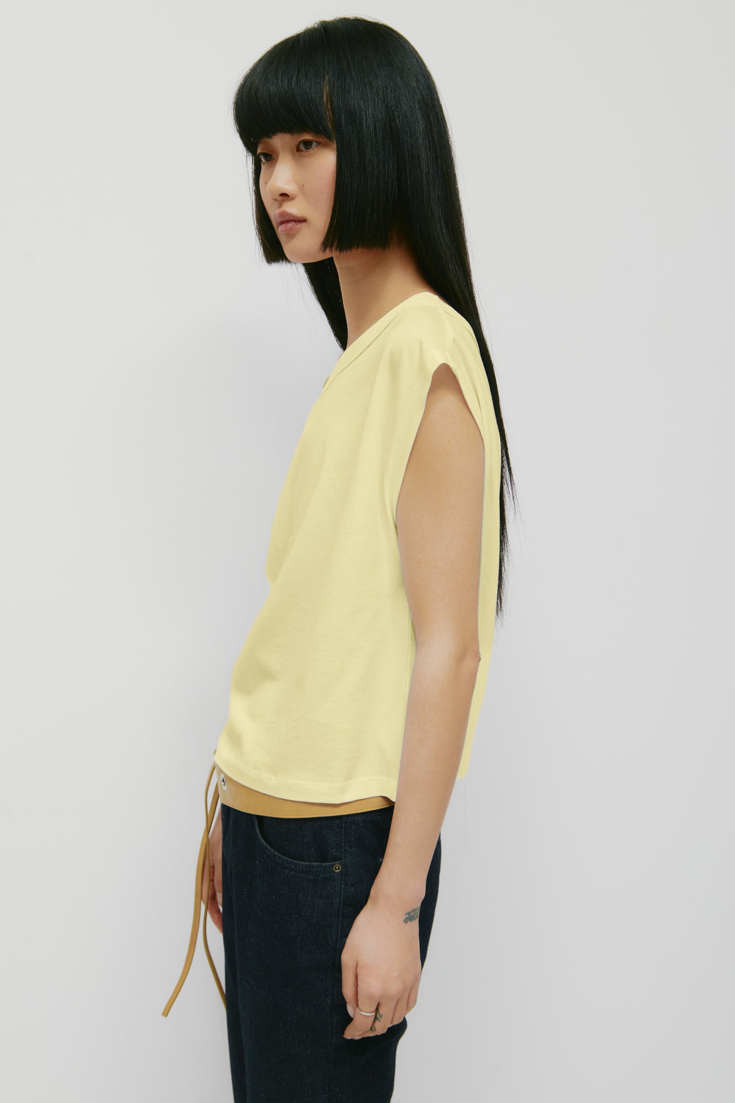 Women's Off Shoulder Tee in Sorbet