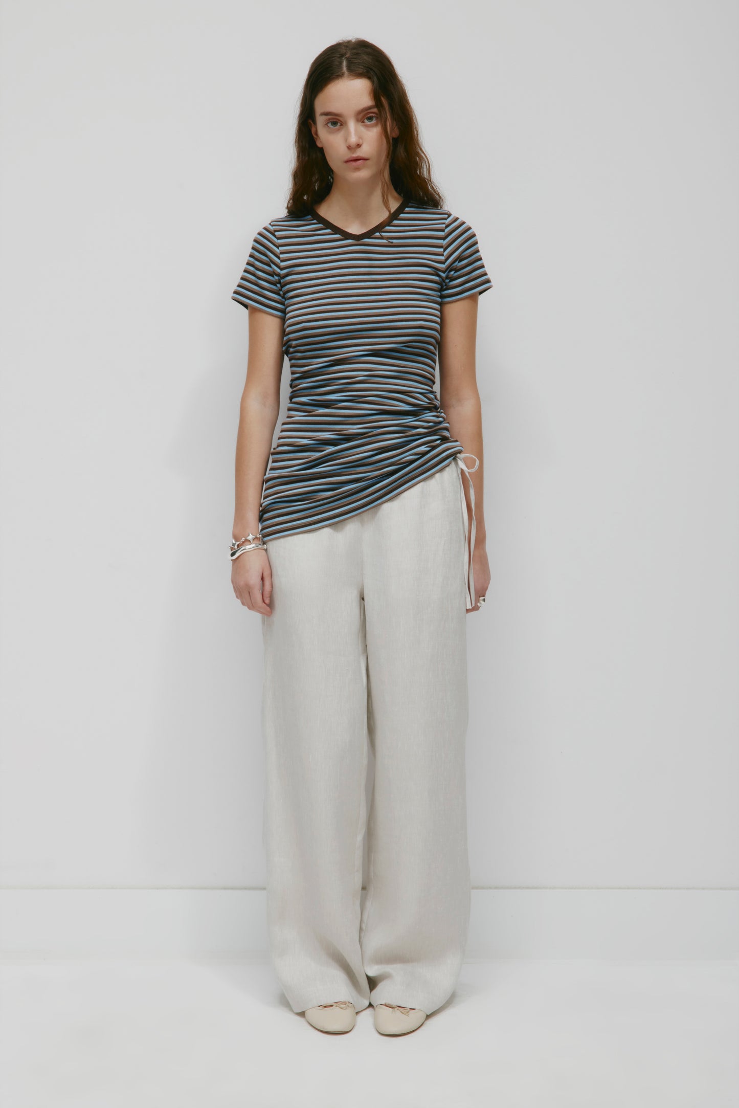 Women's Persea Linen Tie Pant in Natural