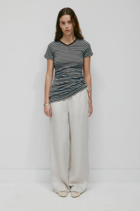 Women's Persea Linen Tie Pant in Natural