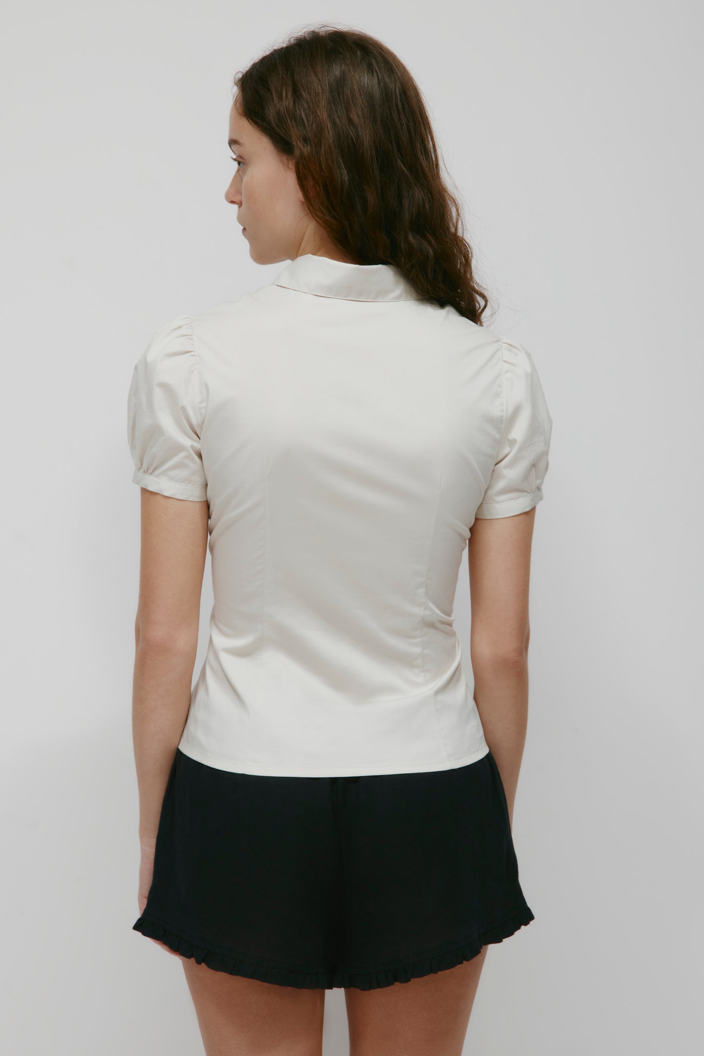 Women's Puff Sleeve Shirt in Fog