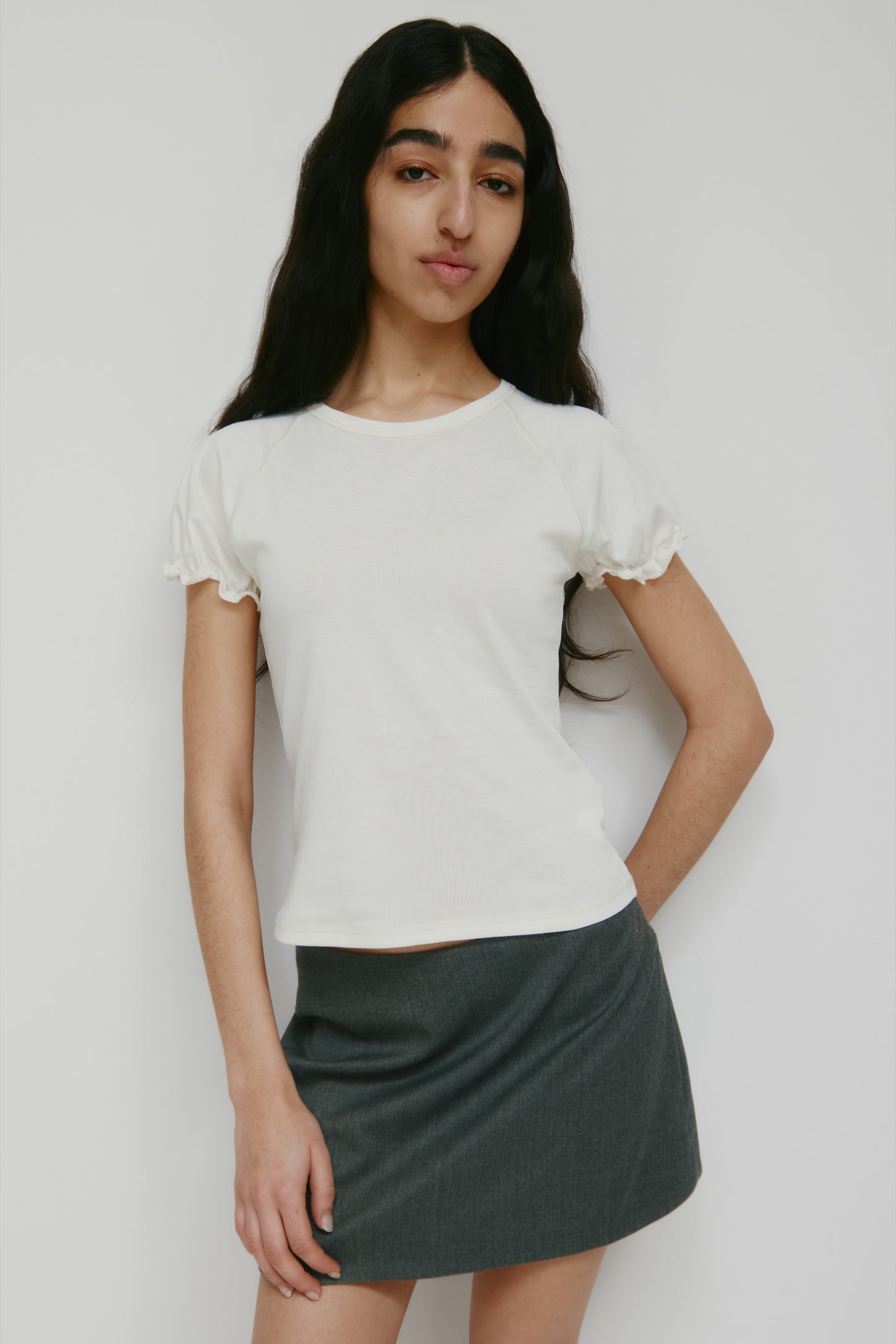 Women's Puff Sleeve Tee in Marshmallow