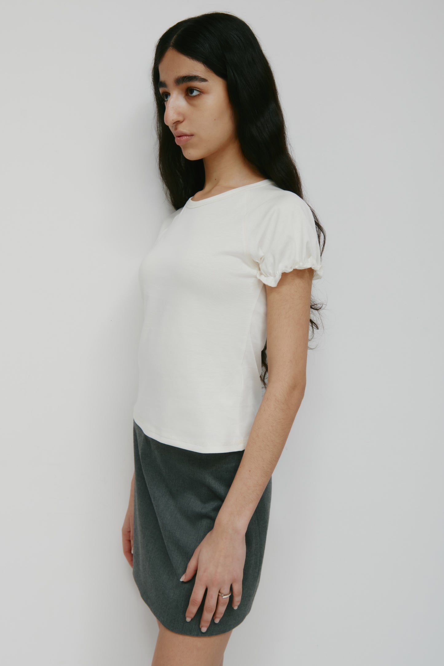 Women's Puff Sleeve Tee in Marshmallow