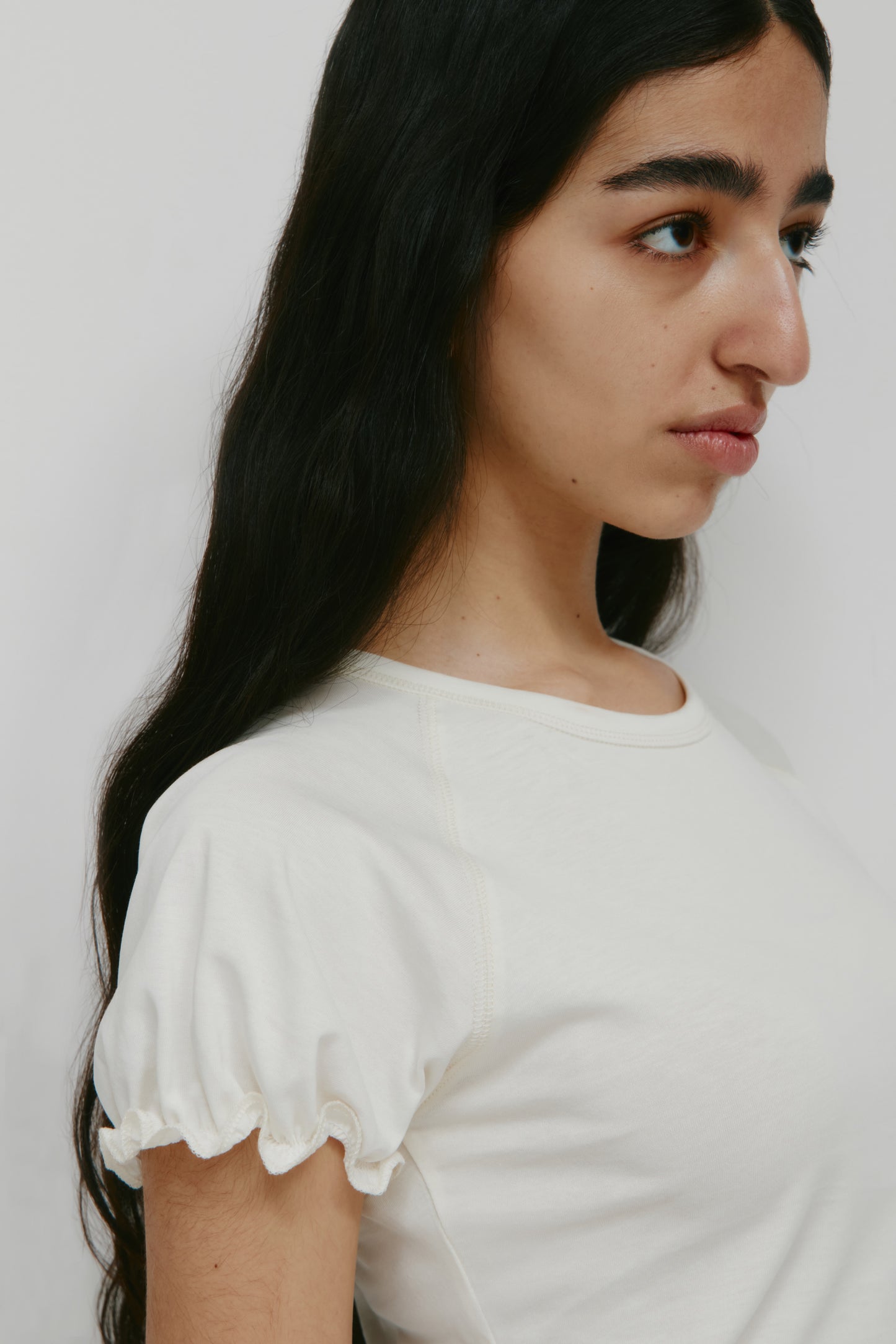 Women's Puff Sleeve Tee in Marshmallow