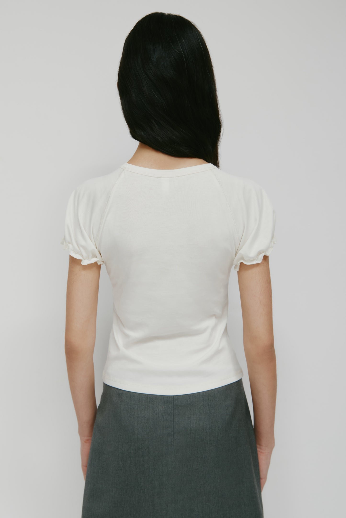 Women's Puff Sleeve Tee in Marshmallow