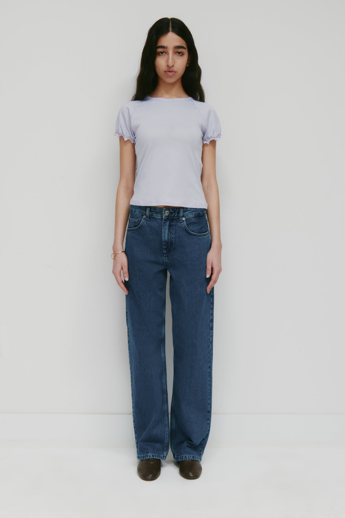 Women's Puff Sleeve Tee in Thistle