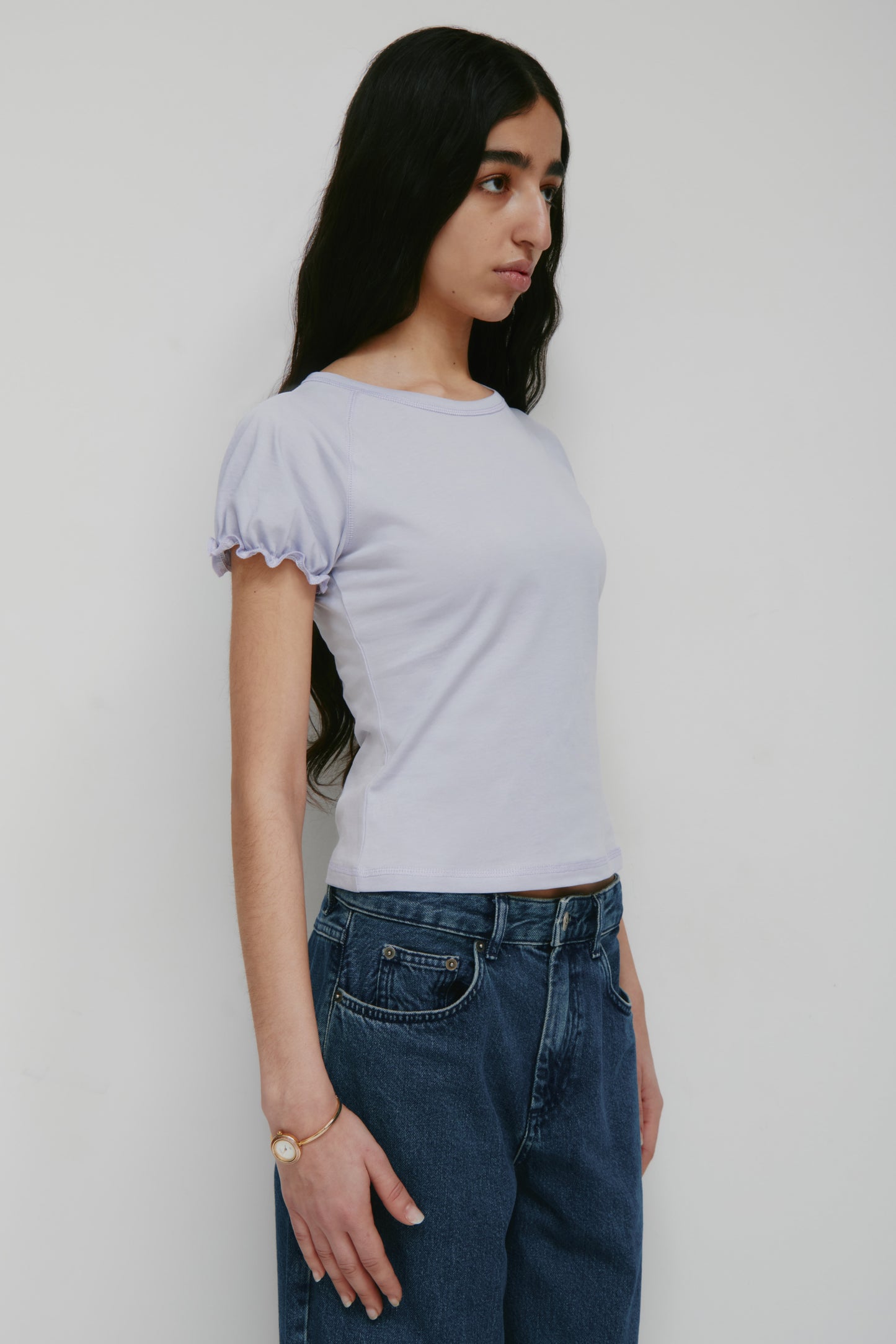 Women's Puff Sleeve Shirt in Thistle