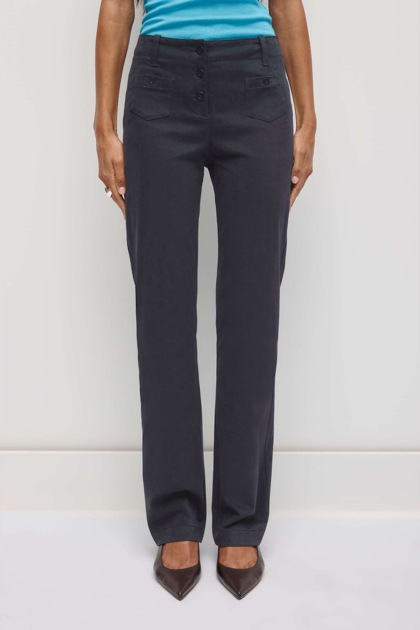 Women's Rafa Low rise Twill Pant in Deep Ocean