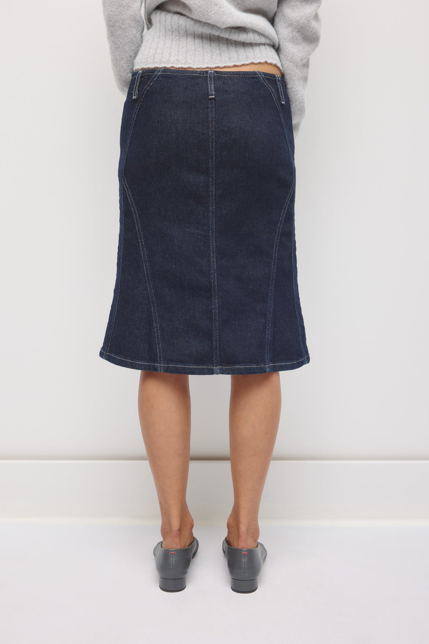 Women's Rafi Denim Kickout Skirt in Rinse