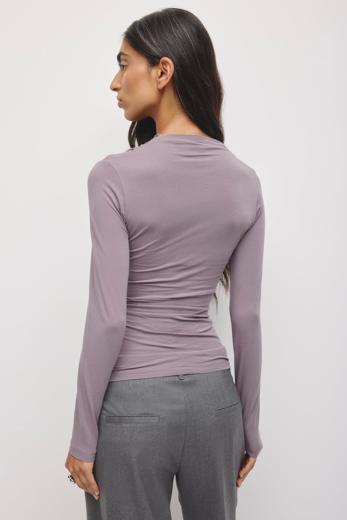 Women's Samira Wrap Longsleeve in Lavender Ash