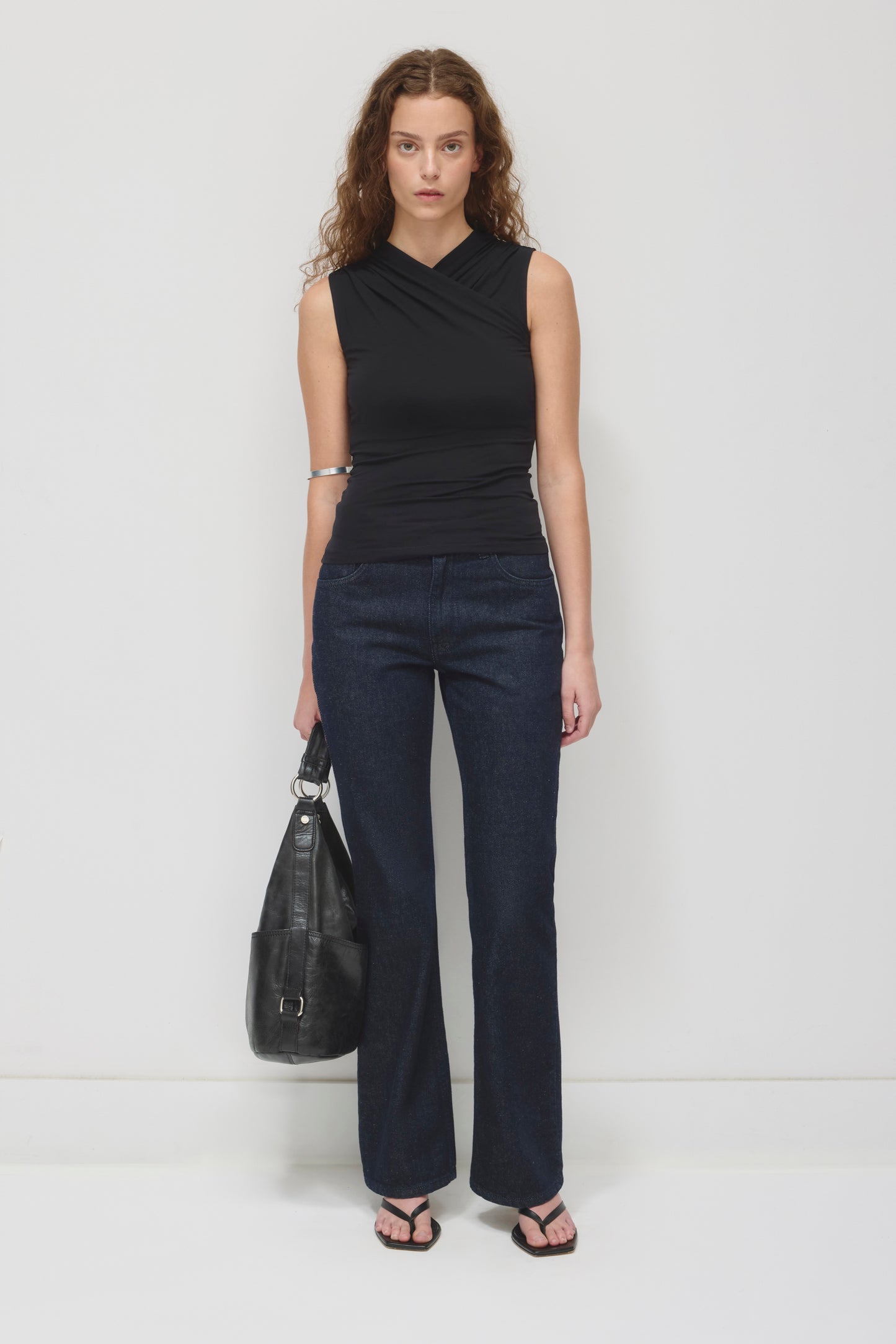 Women's Samira Wrap Tank in Black