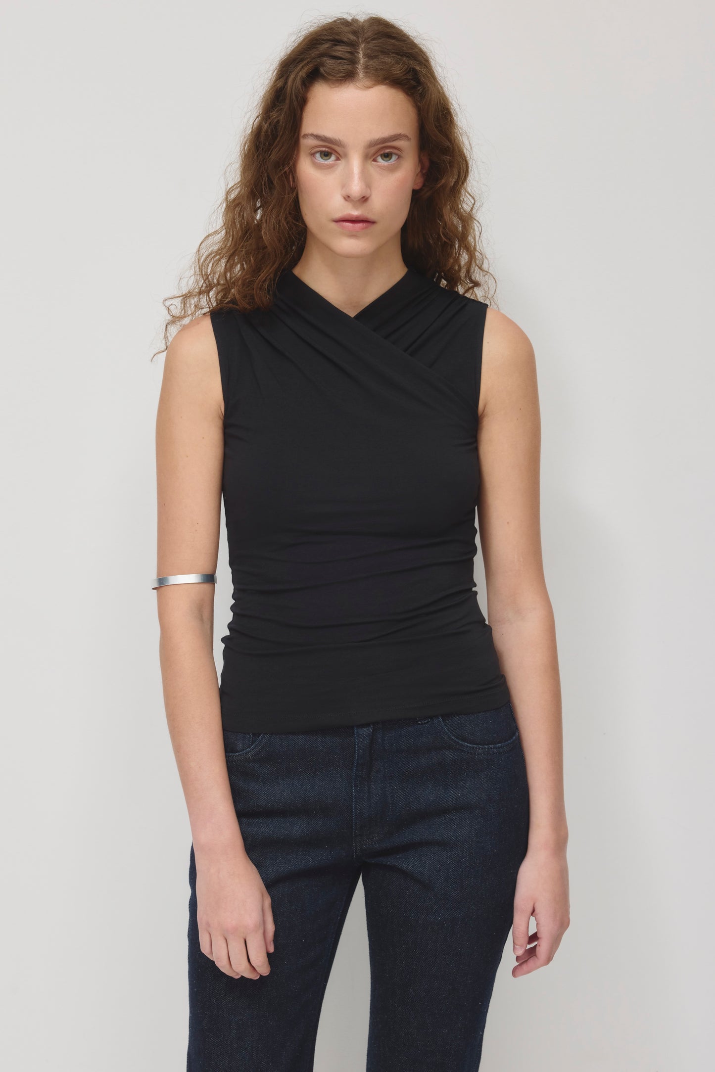 Women's Samira Wrap Tank in Black