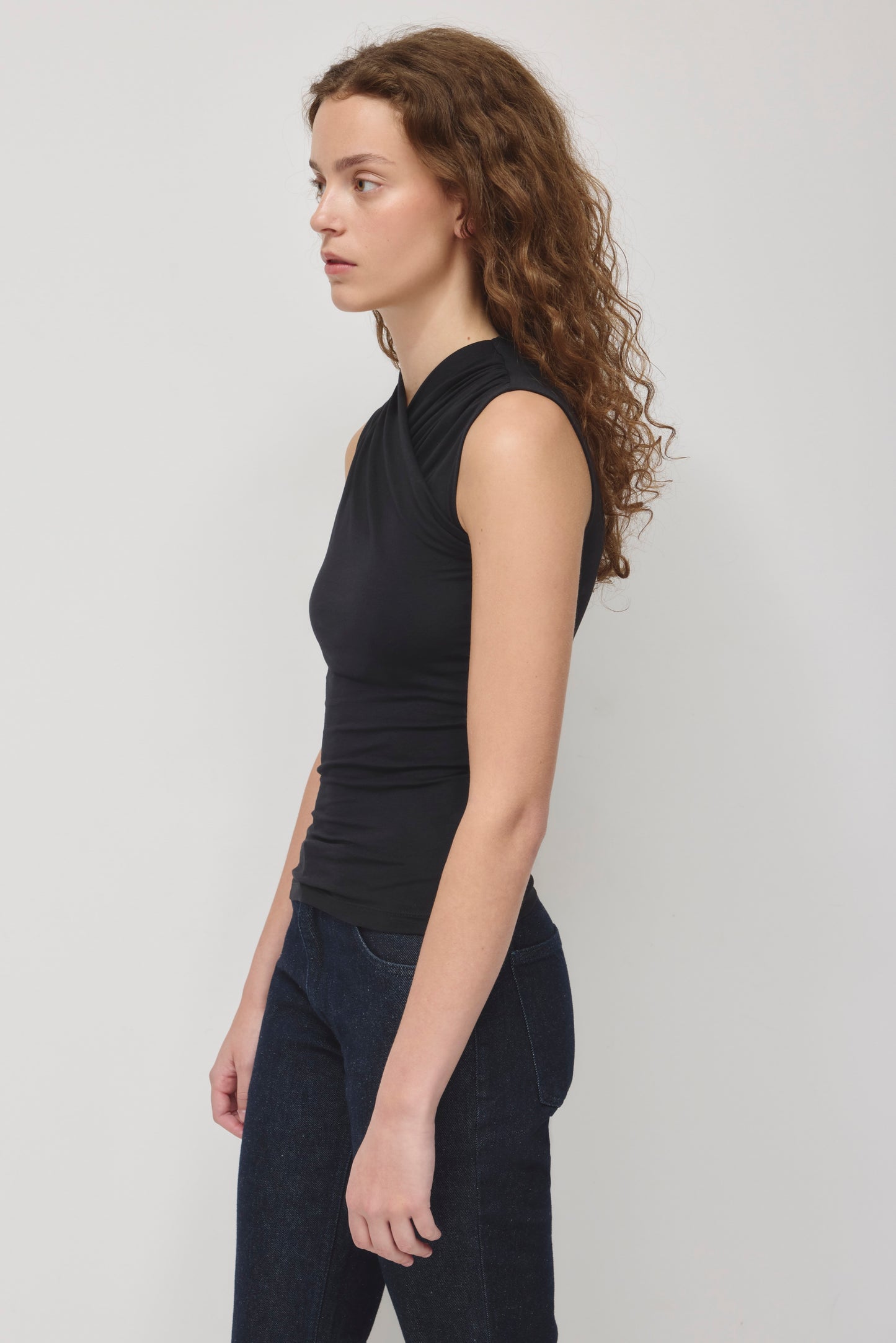 Women's Samira Wrap Tank in Black