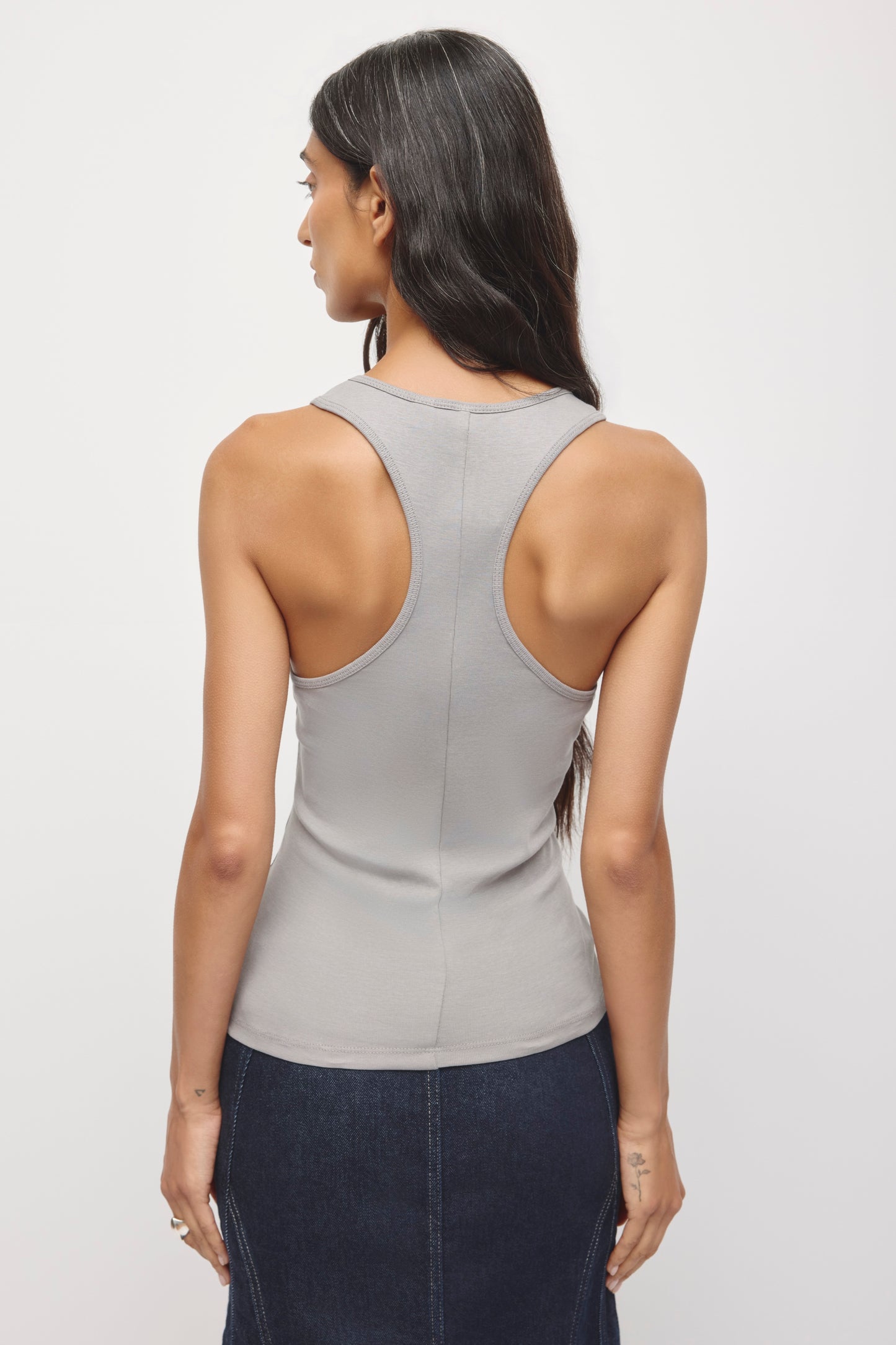 Women's Scoop Racerback Tank in Gypsum