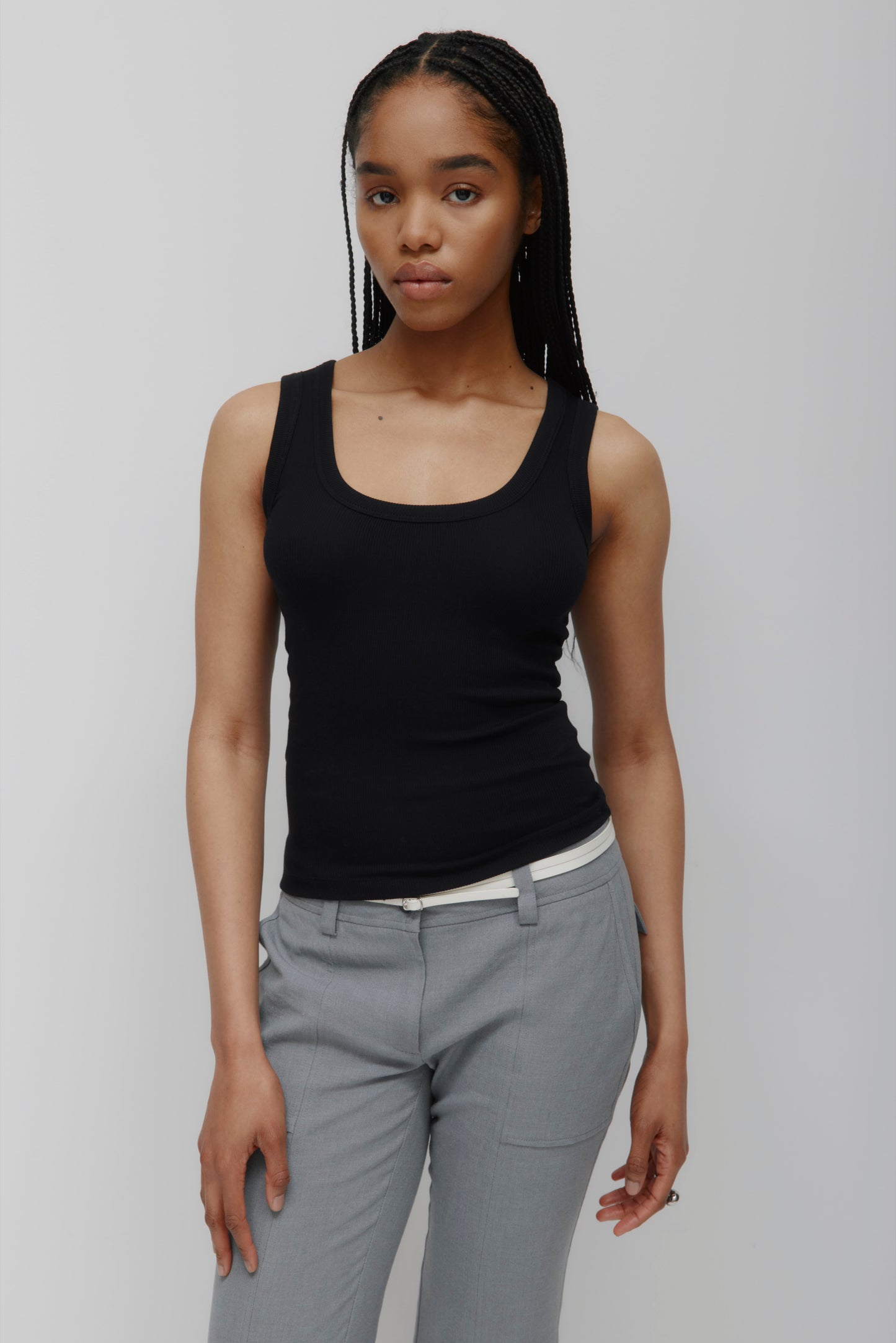 Women's Scoop Tank in Black